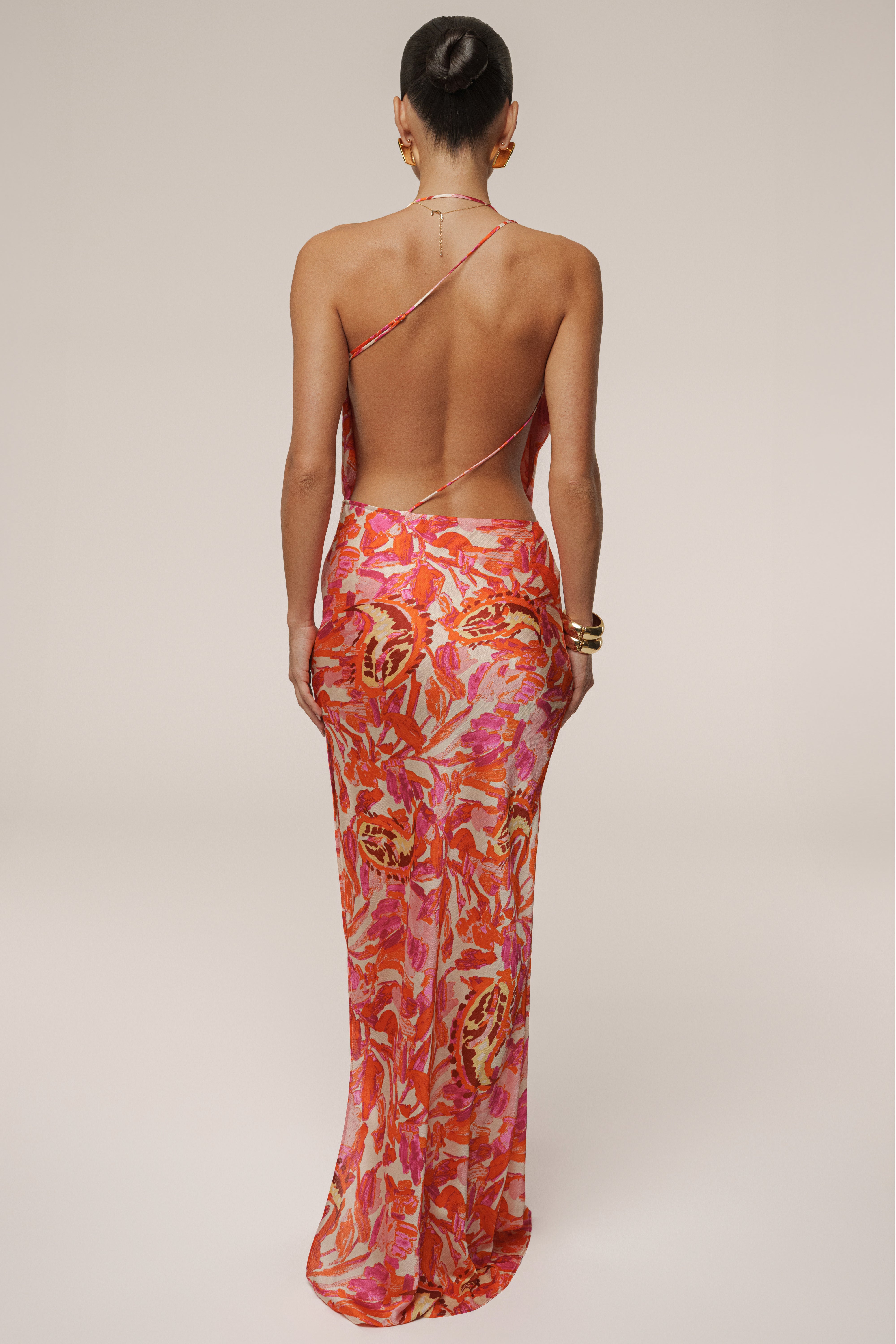 Pink Delmara Cowl Maxi Dress - JLUXLABEL