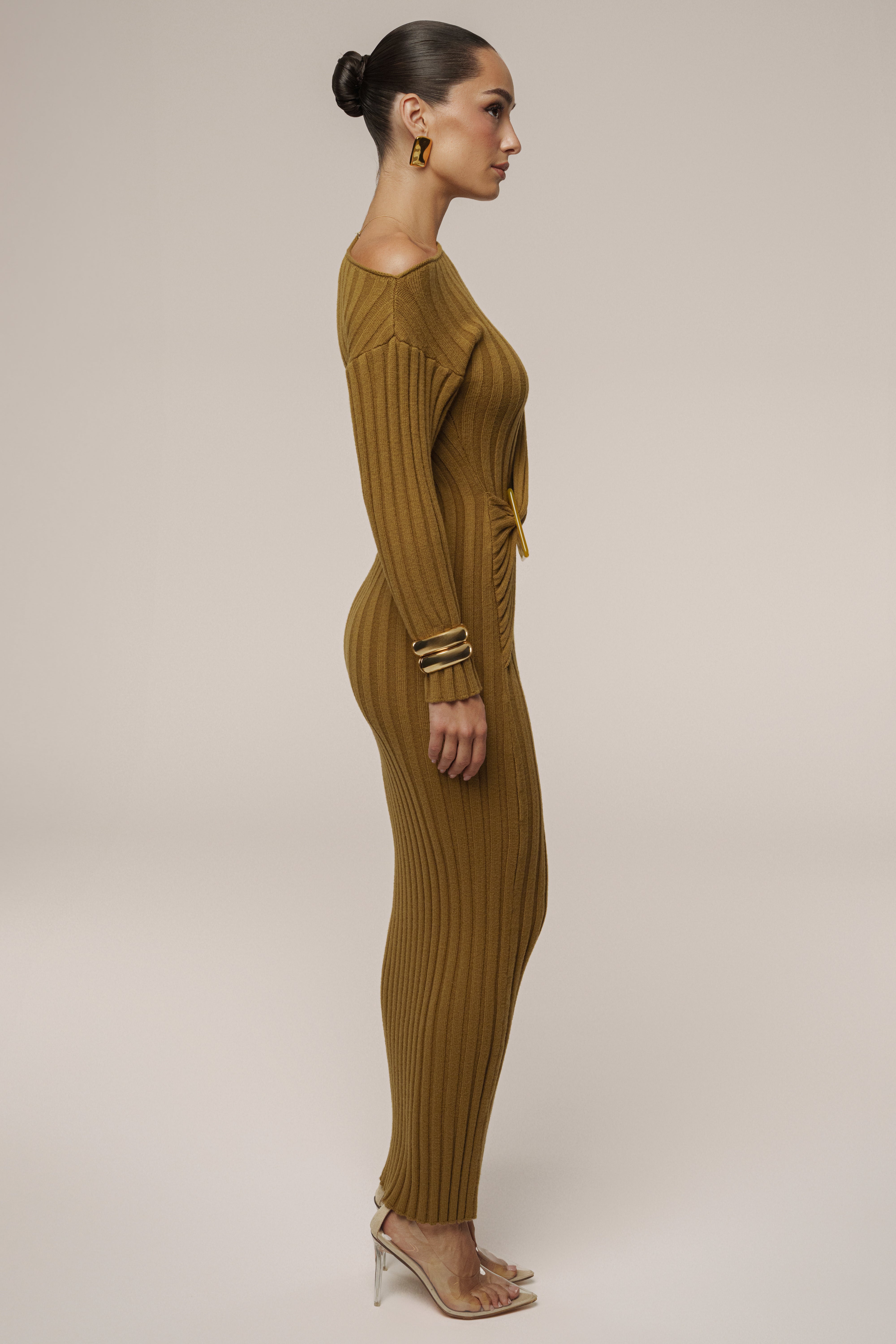 Olive Auttomn Maxi Dress - JLUXLABEL