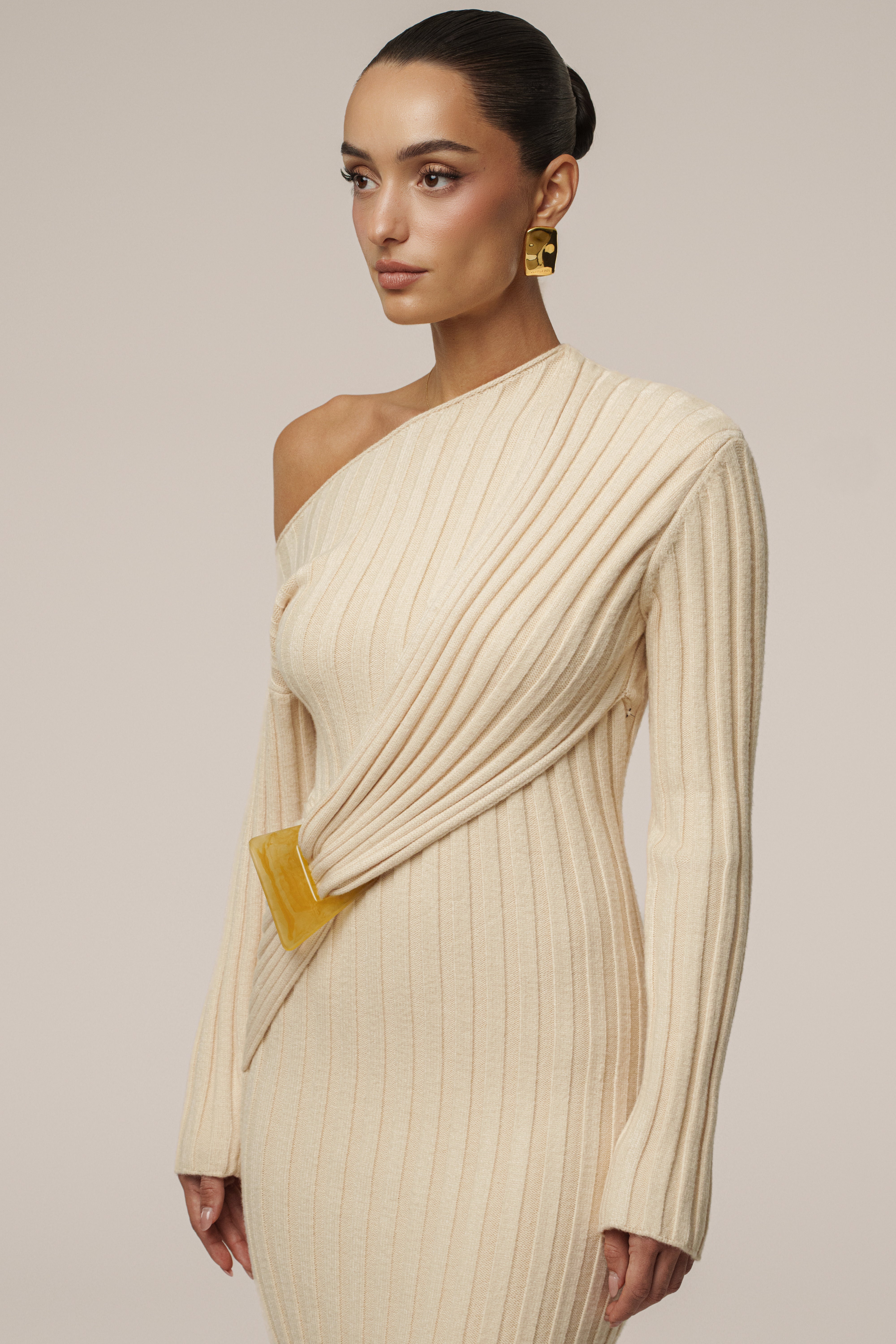 Ivory Auttomn Maxi Dress - JLUXLABEL