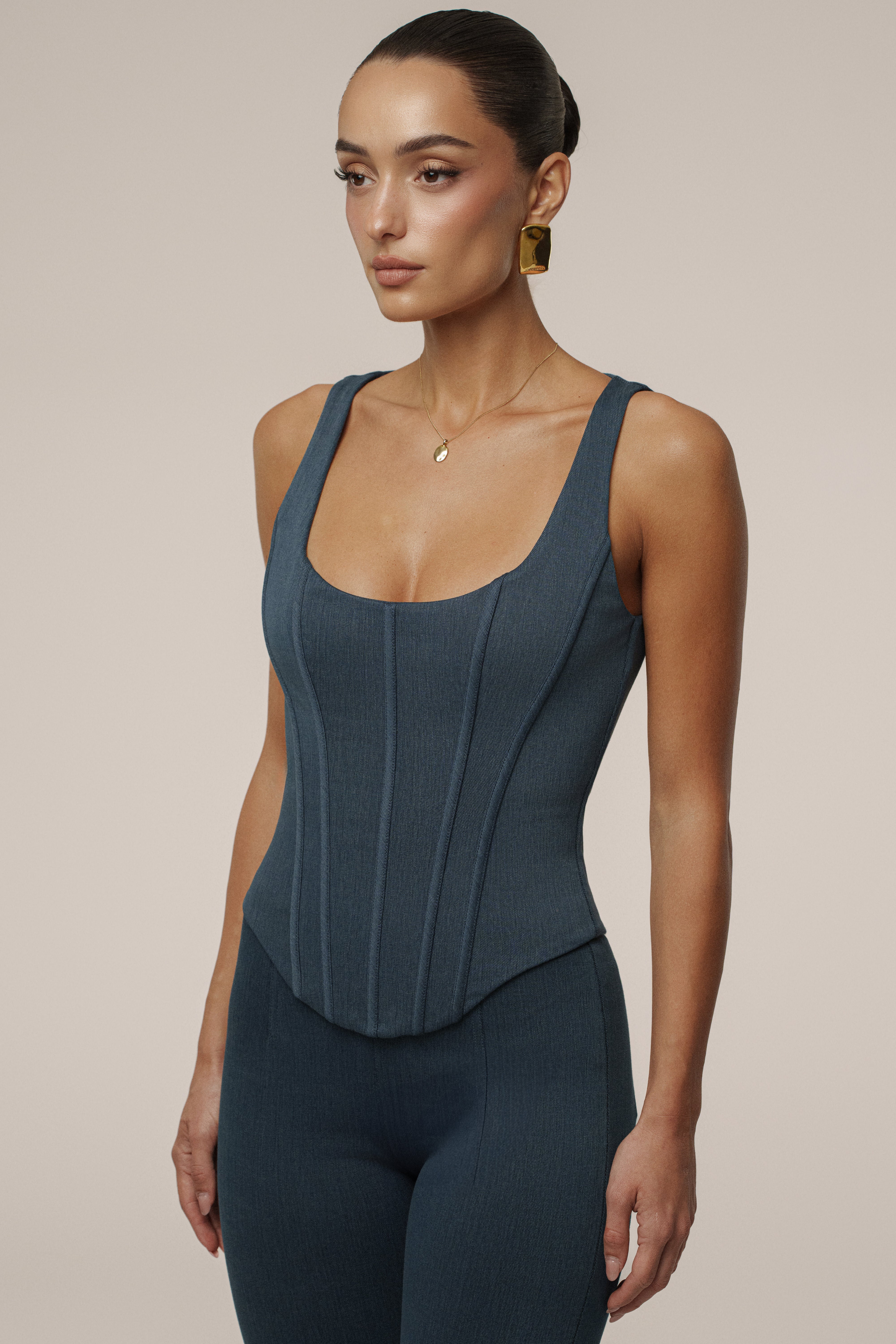 Dark Denim Sierra Corset - JLUXLABEL