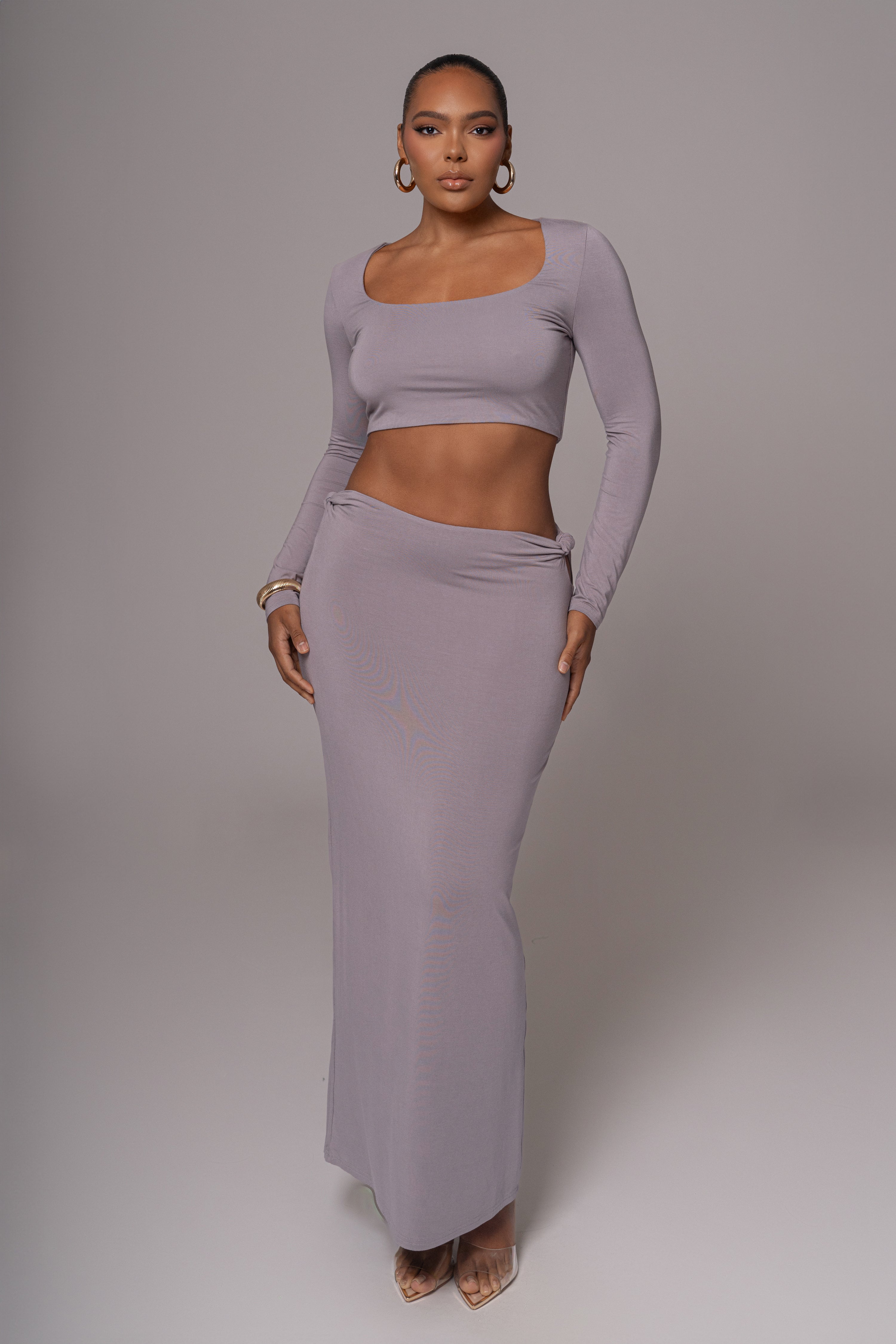 Grey Geneva Skirt Set - JLUXLABEL
