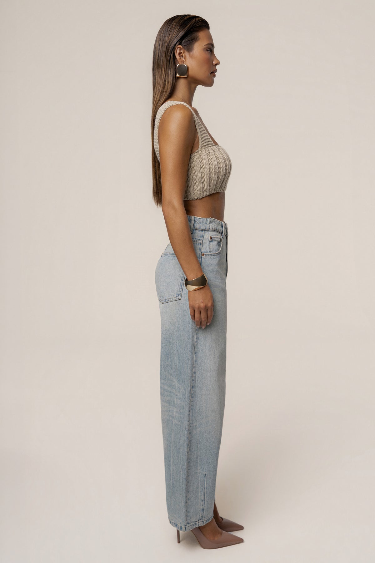 Stone Soft Form Knit Bralette