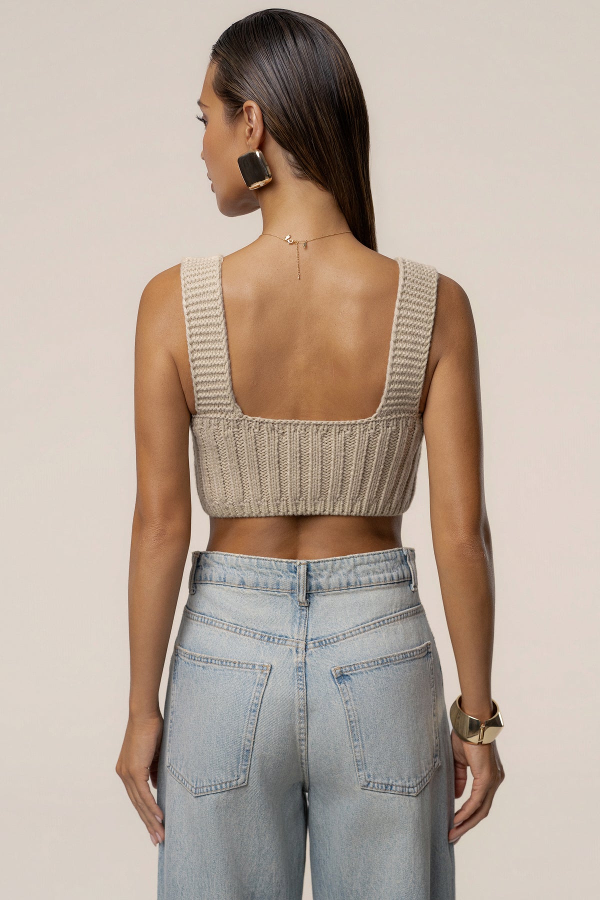Stone Soft Form Knit Bralette