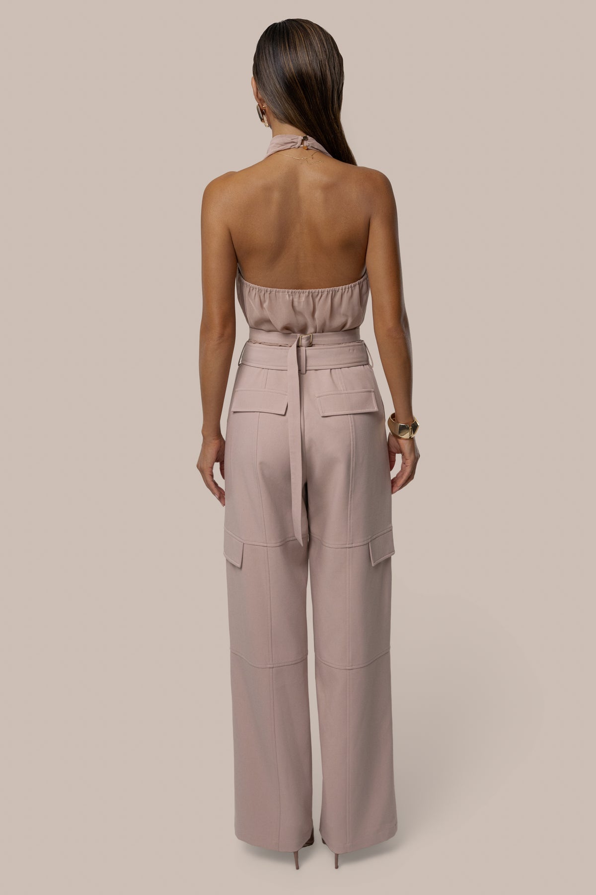 Mauve Uptown Chiffon Halter Top - JLUXLABEL