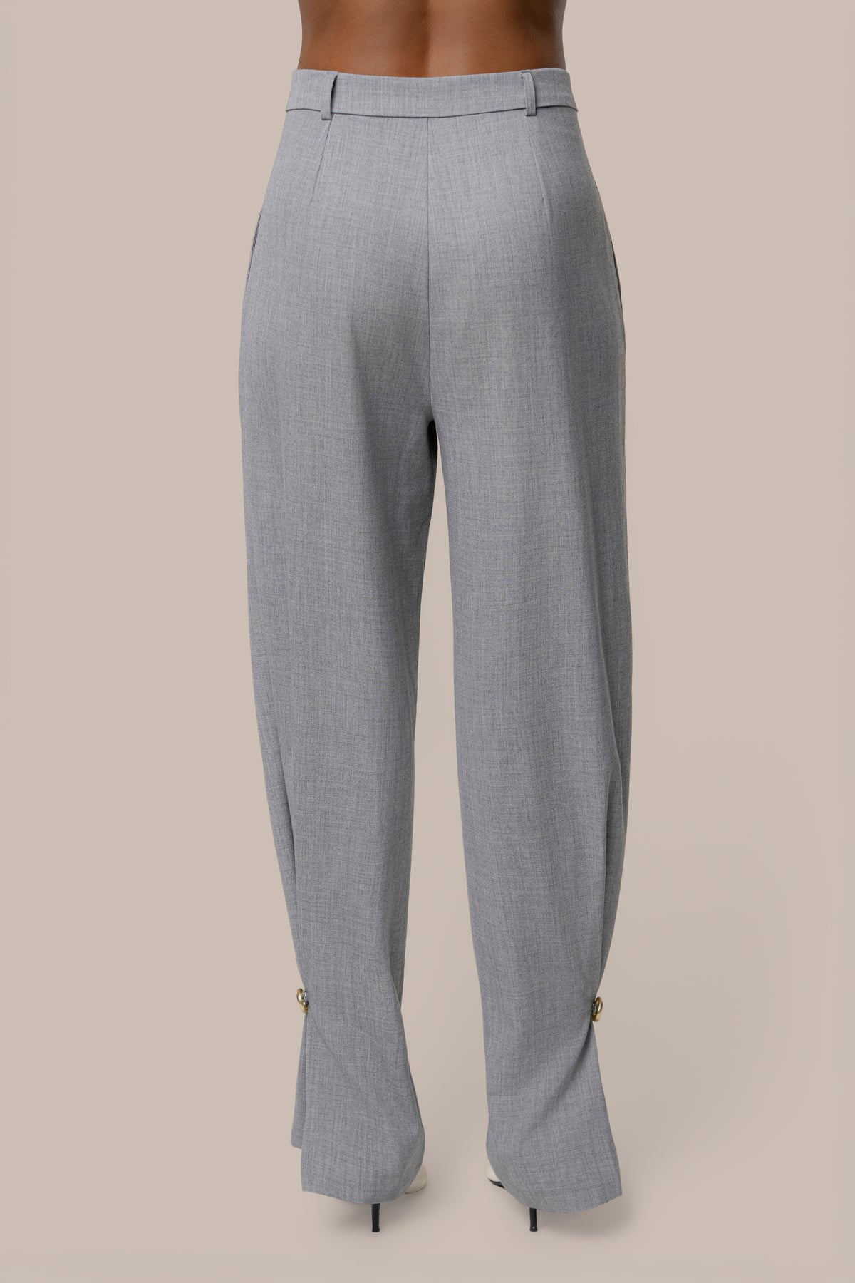 Grey Authority Pleat Trouser - JLUXLABEL