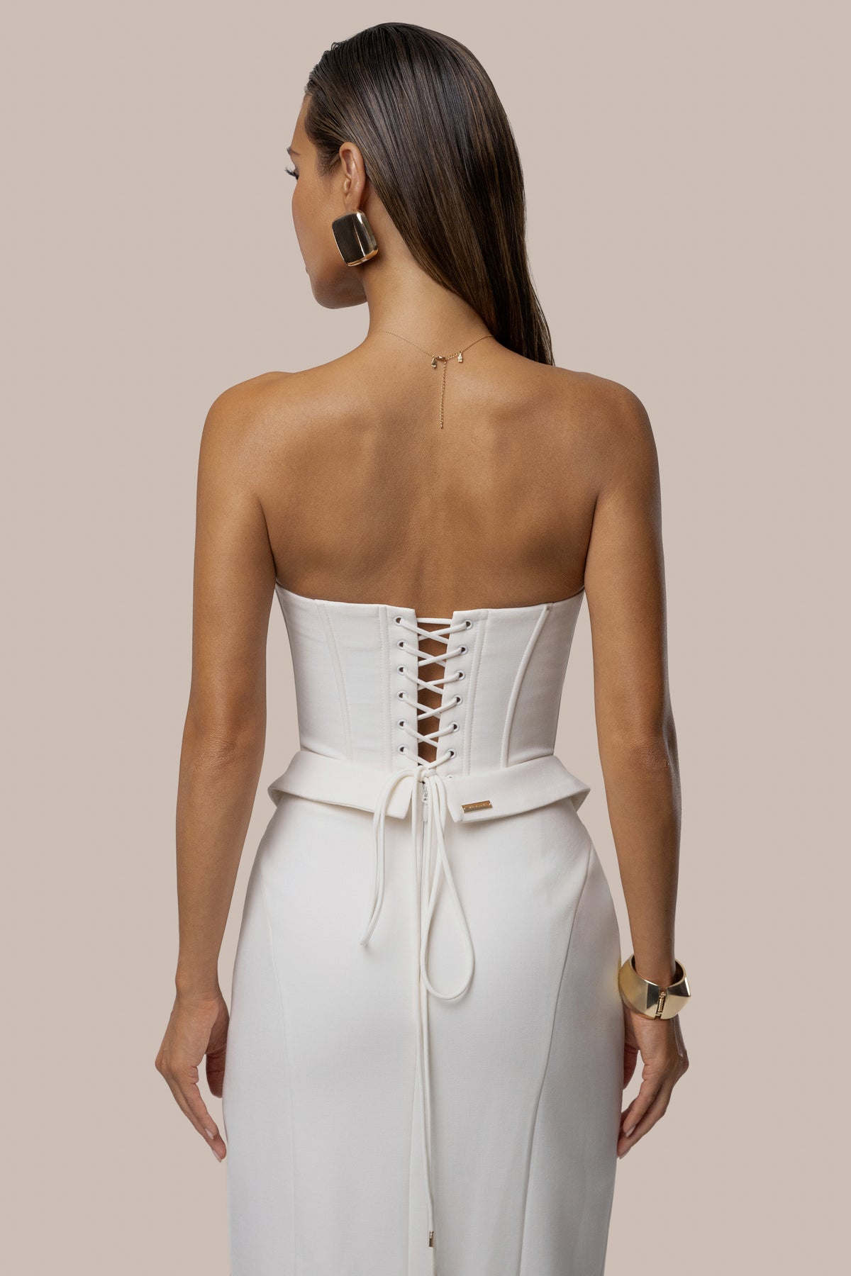 Ivory Cocktail Hour Maxi Gown - JLUXLABEL