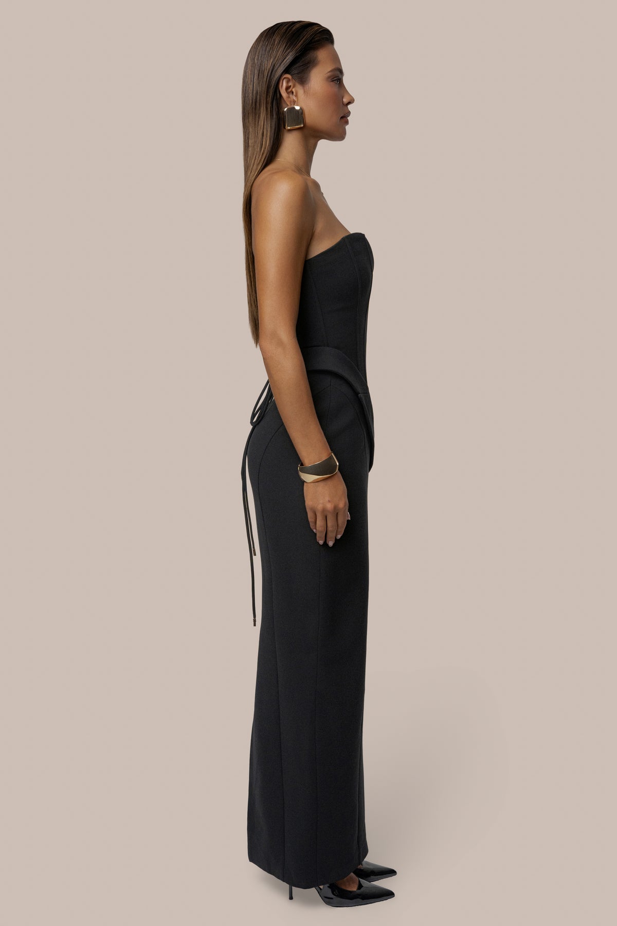 Black Cocktail Hour Maxi Gown - JLUXLABEL