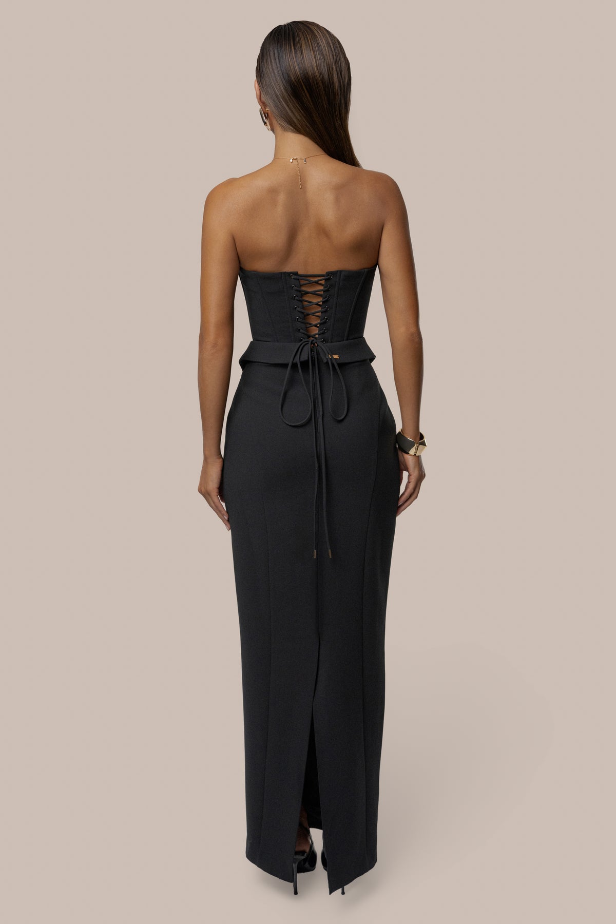 Black Cocktail Hour Maxi Gown - JLUXLABEL