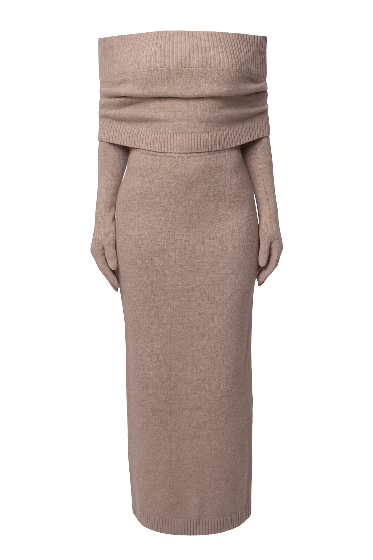 Heather Beige Raven Knit Skirt Set
