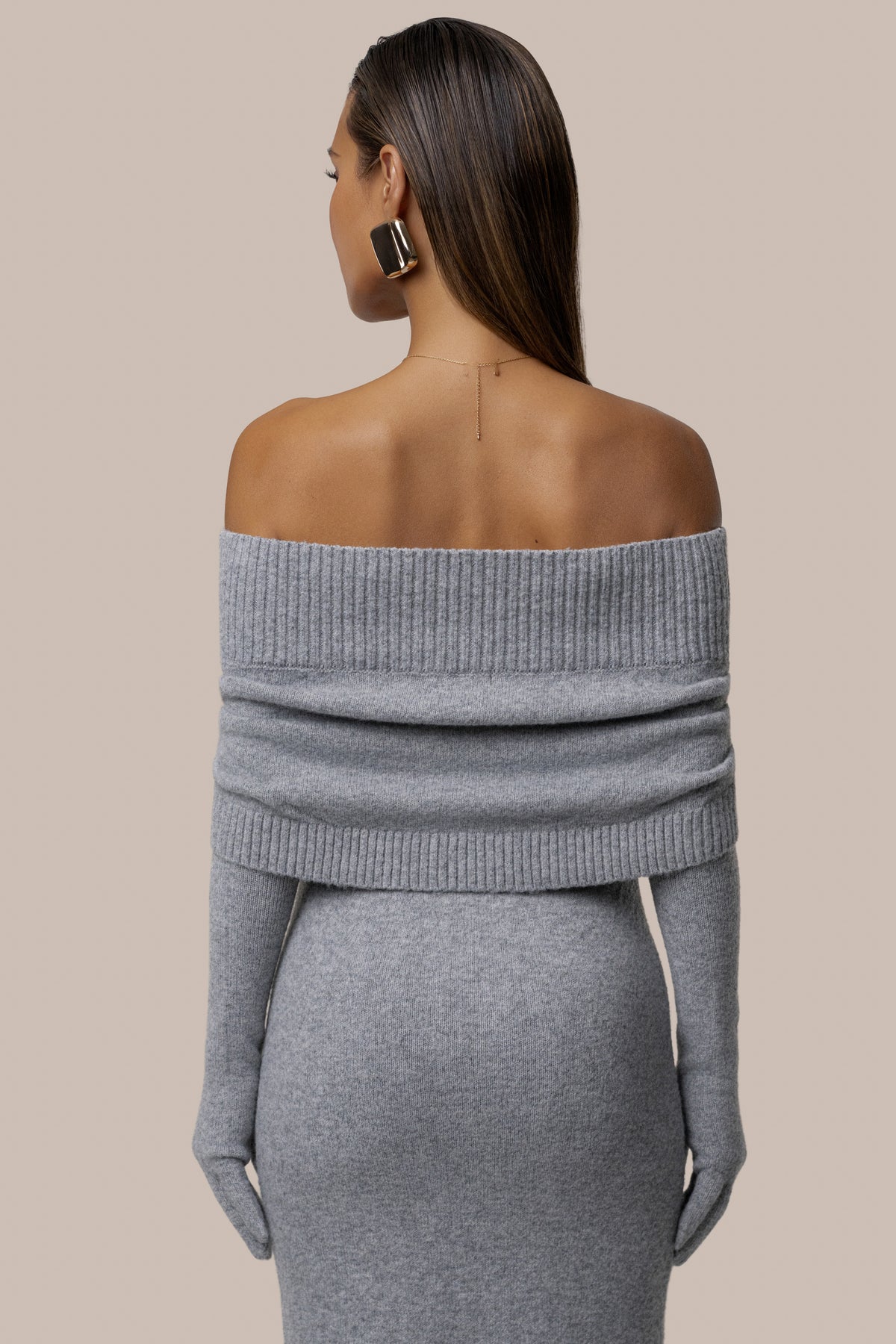 Heather Grey Raven Knit Skirt Set - JLUXLABEL