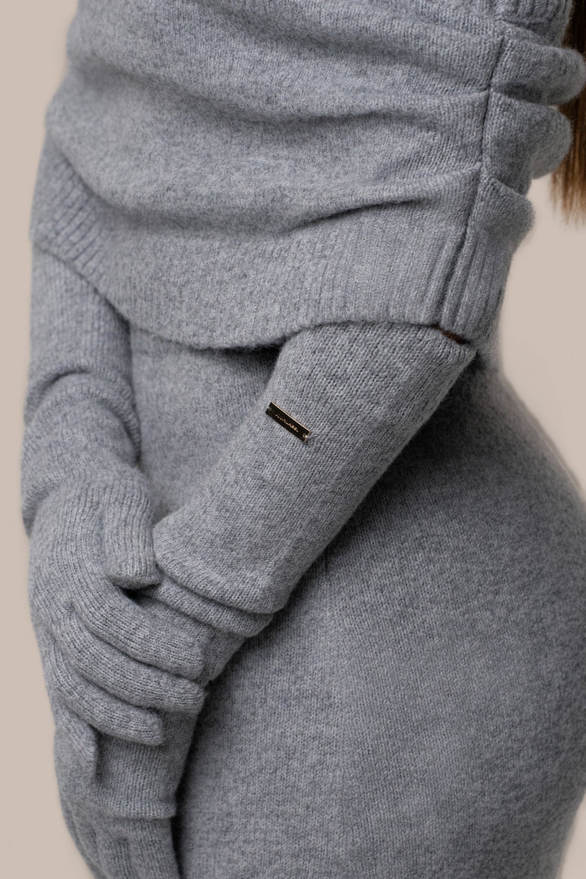 Heather Grey Raven Knit Skirt Set - JLUXLABEL