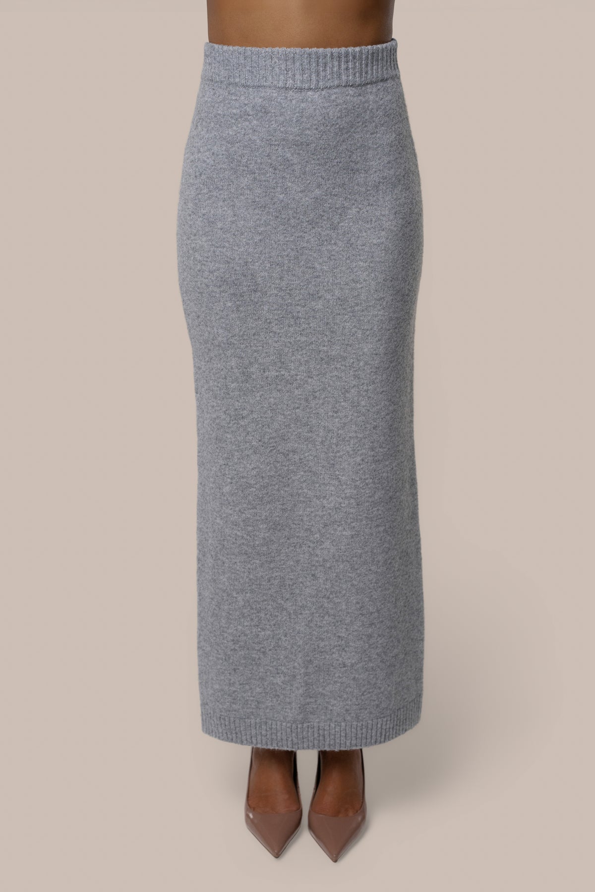Heather Grey Raven Knit Skirt Set - JLUXLABEL