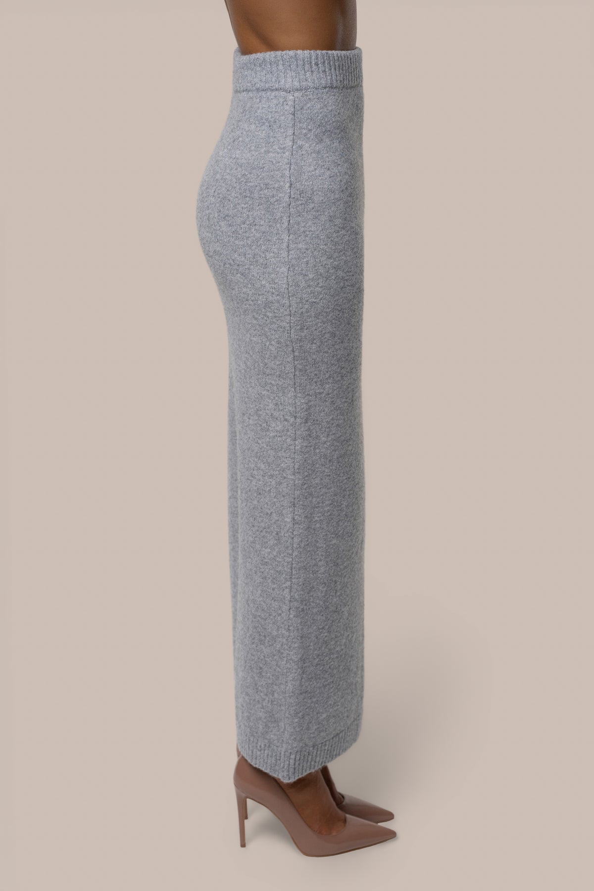 Heather Grey Raven Knit Skirt Set - JLUXLABEL