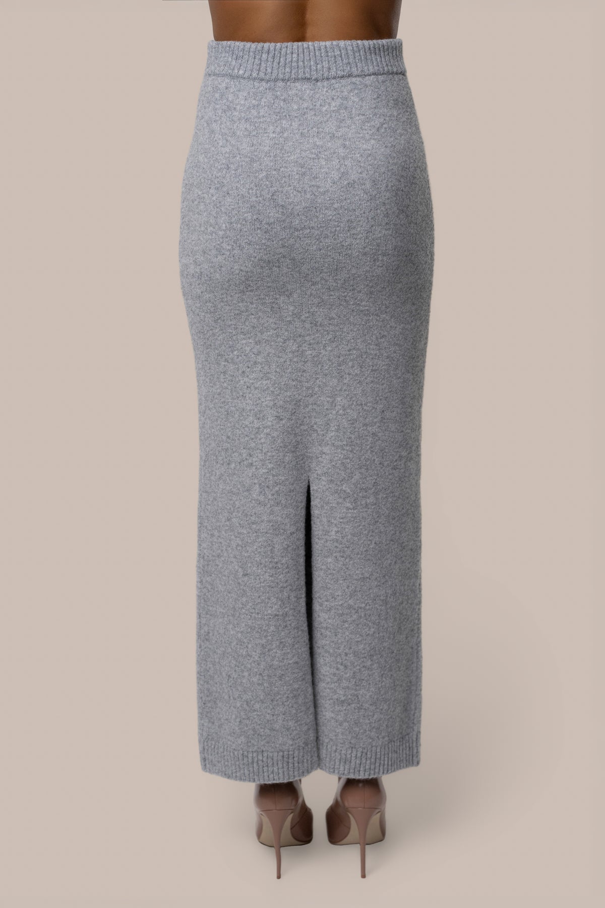 Heather Grey Raven Knit Skirt Set - JLUXLABEL