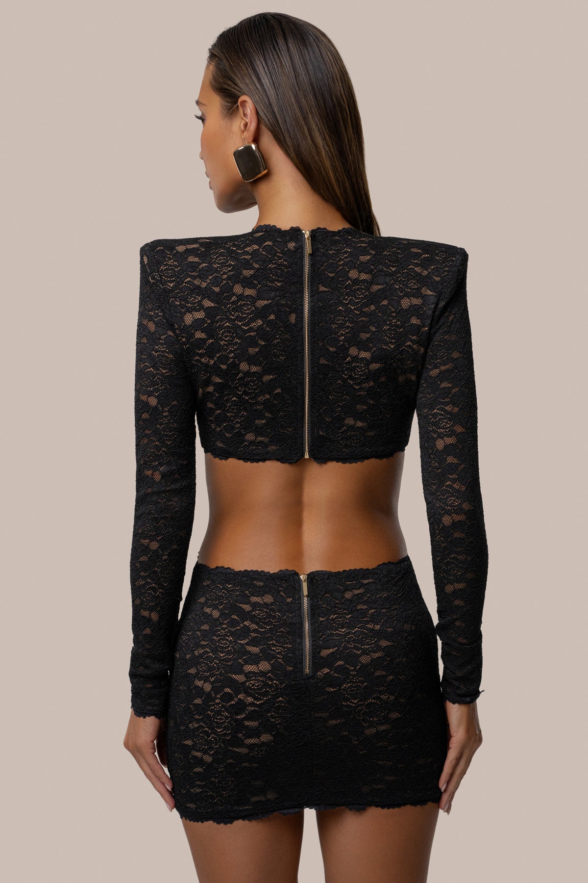 Black Modern Romance Mini Dress - JLUXLABEL