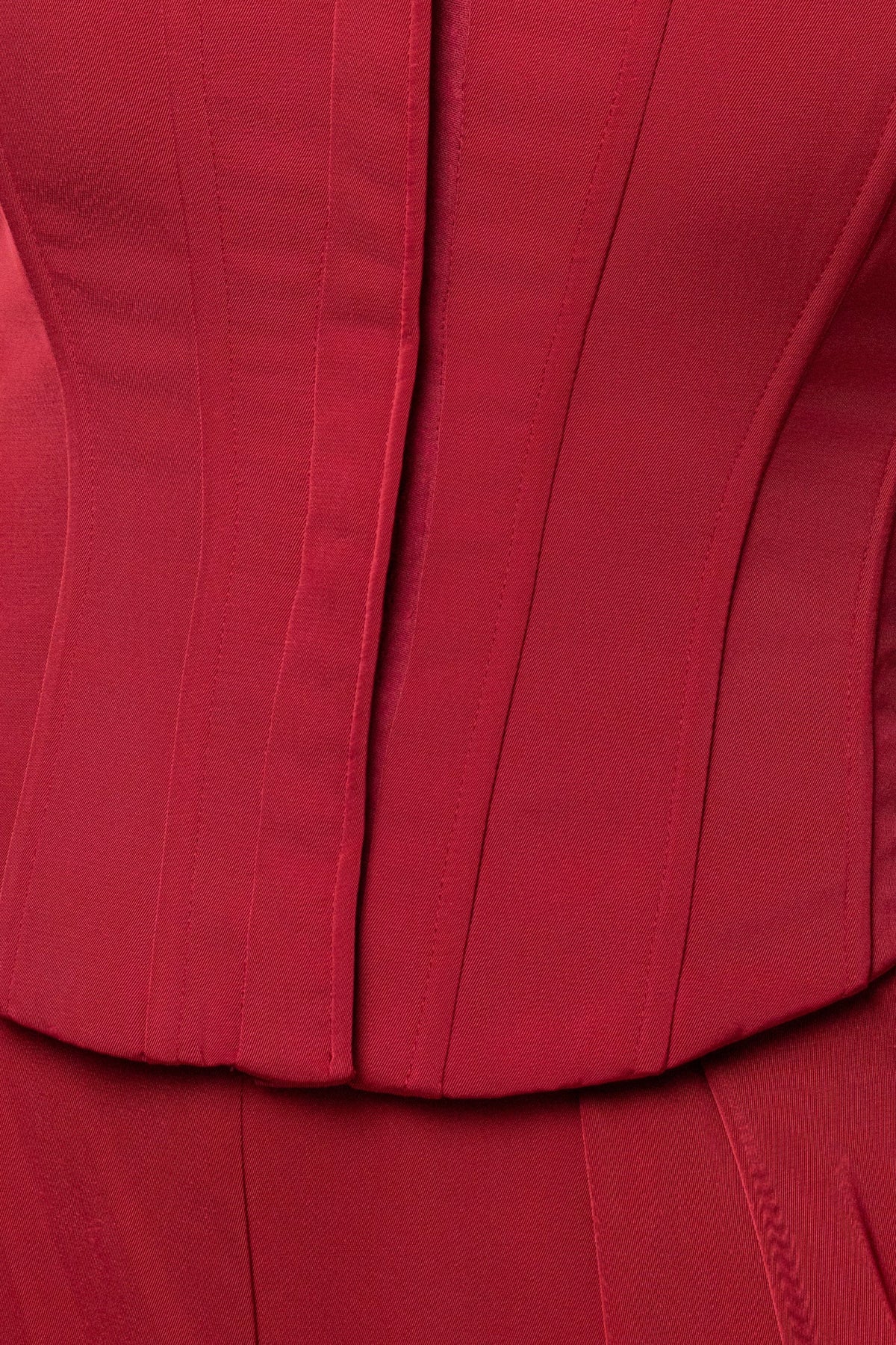 Burgundy Viv Satin Bustier Top