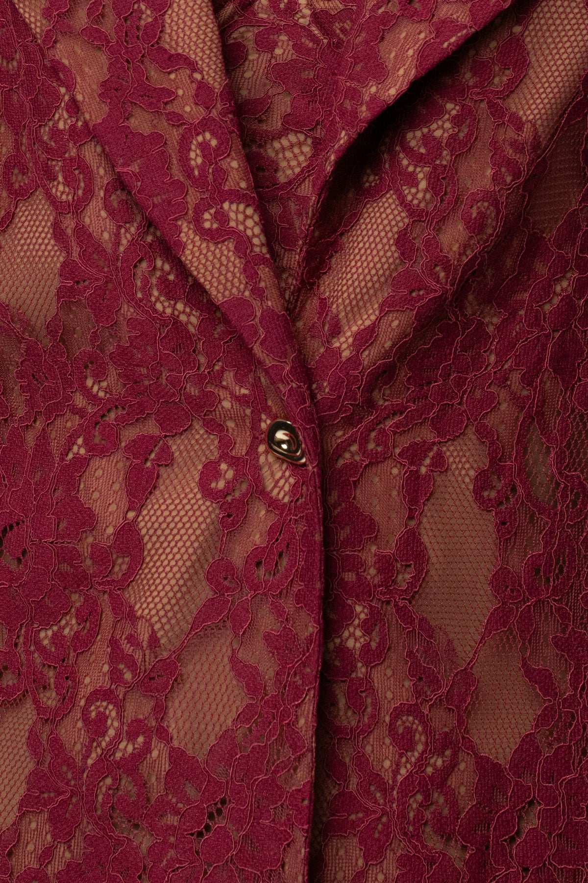 Burgundy Lace And Desire Blazer - JLUXLABEL