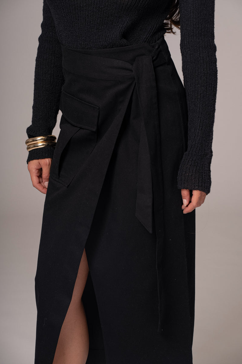 Black City Life Cargo Skirt