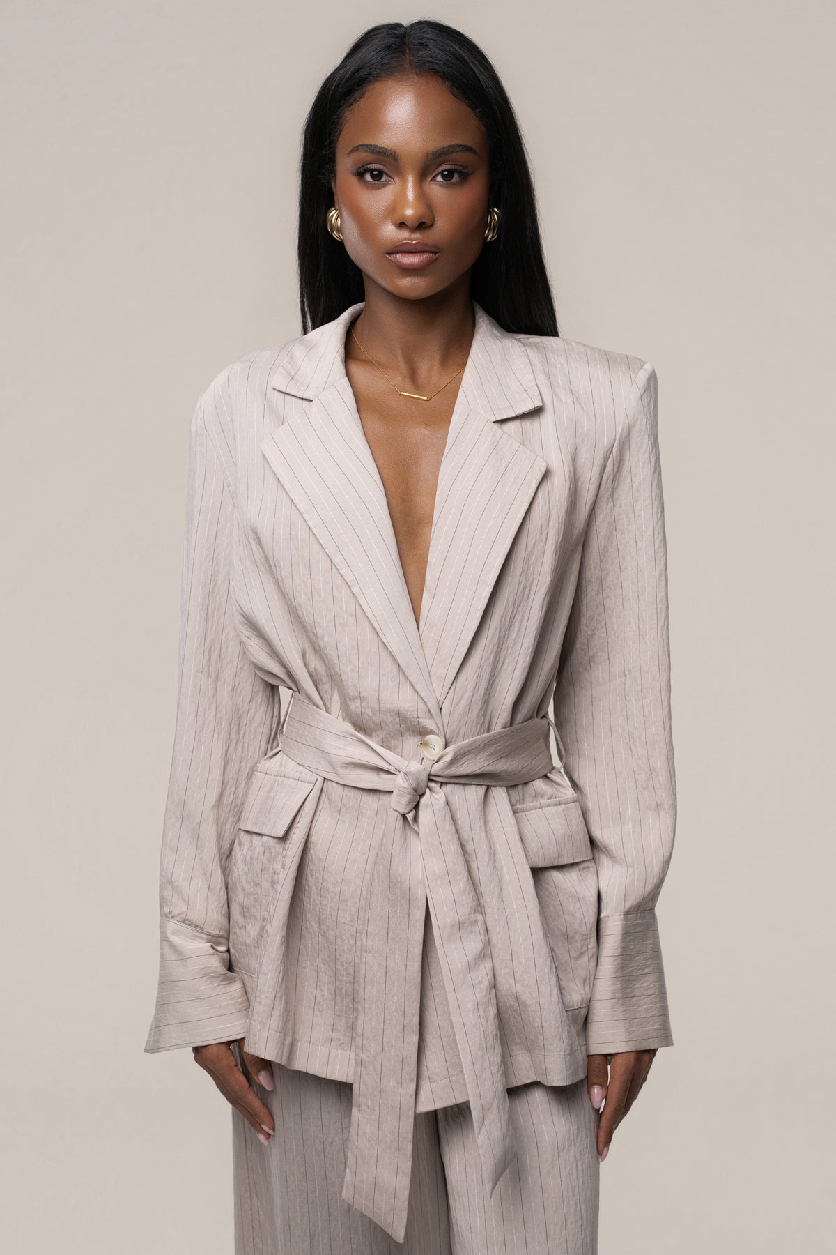 Stone Social Club Pinstripe Blazer