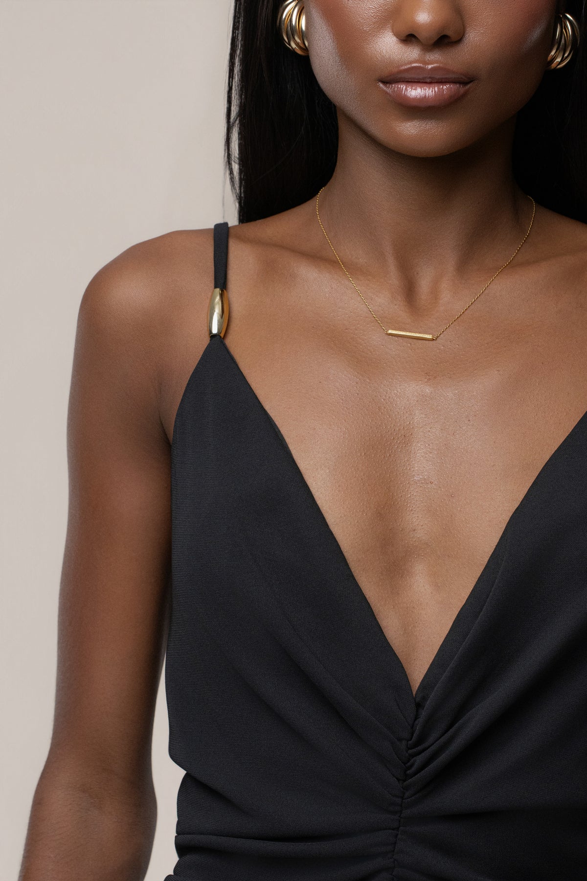 Black Unforgettable Plunge Maxi Dress - JLUXLABEL