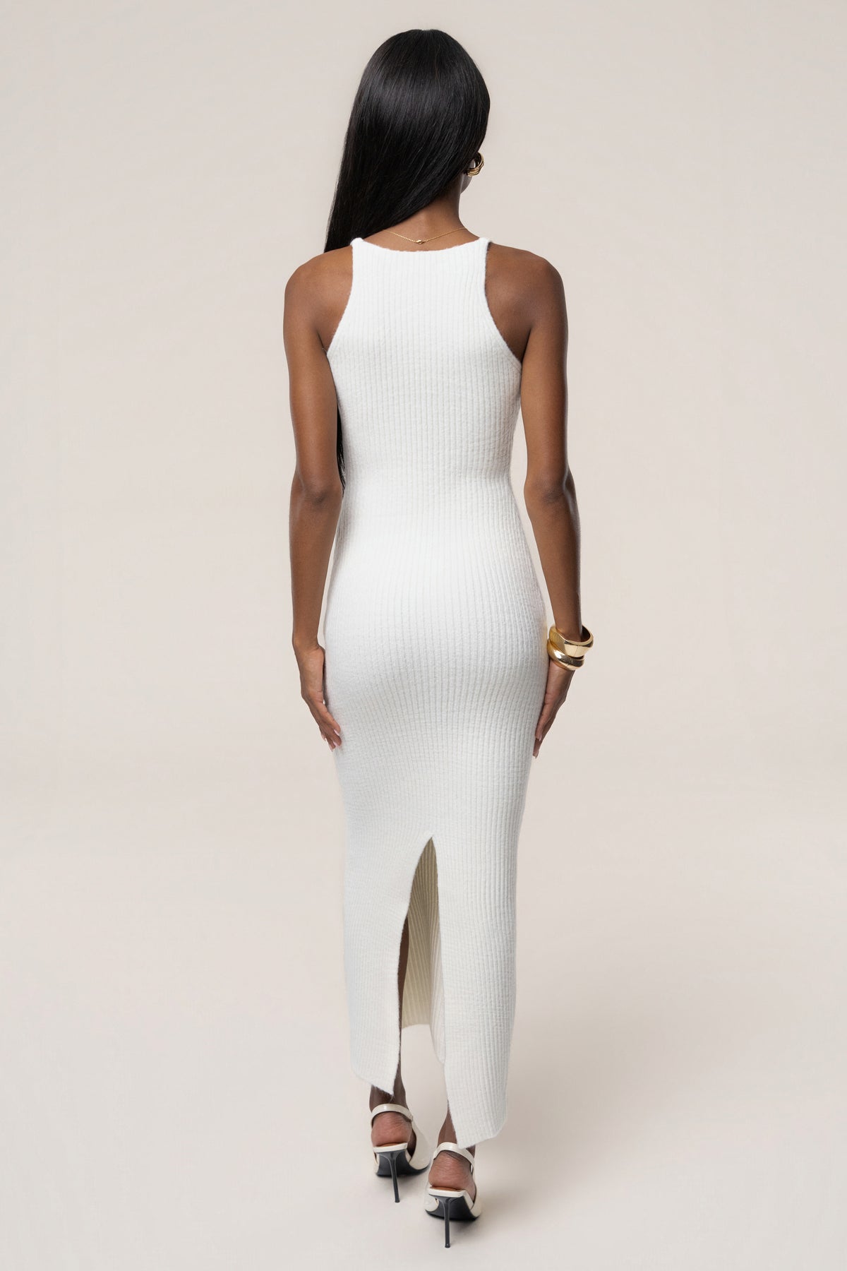 Ivory Weekend Away Knit Maxi Dress - JLUXLABEL