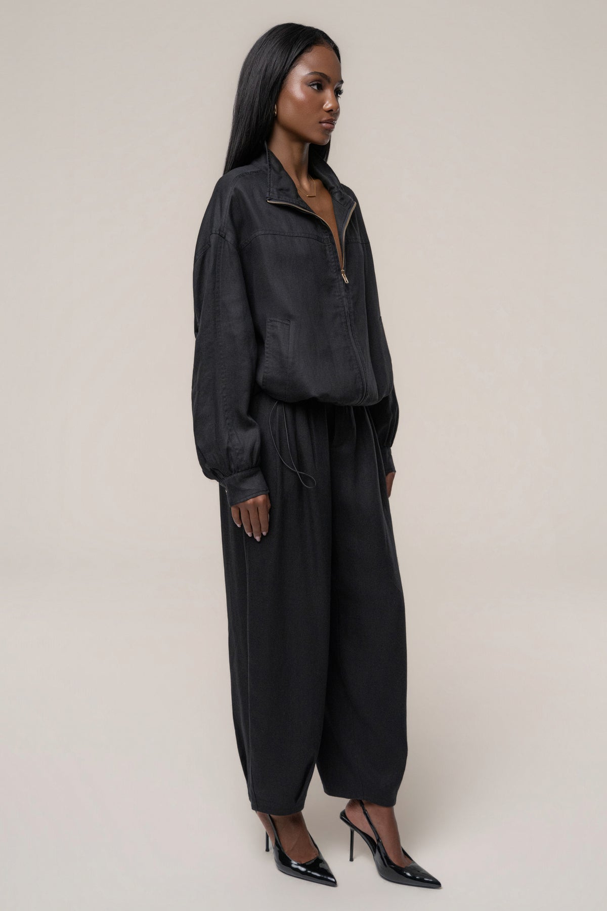 Black Weekend Funnel Neck Jacket - JLUXLABEL