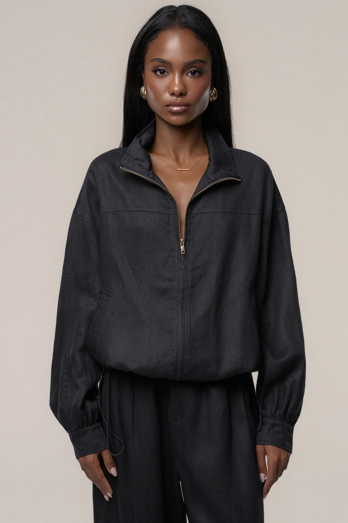 Black Weekend Funnel Neck Jacket - JLUXLABEL