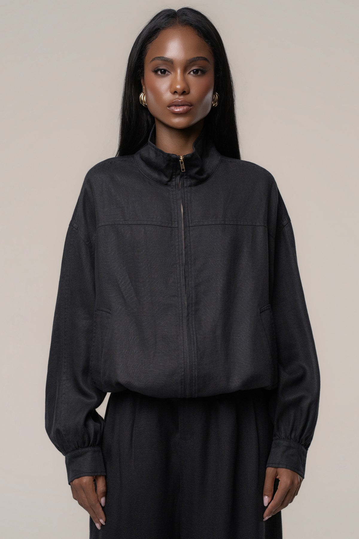 Black Weekend Funnel Neck Jacket - JLUXLABEL