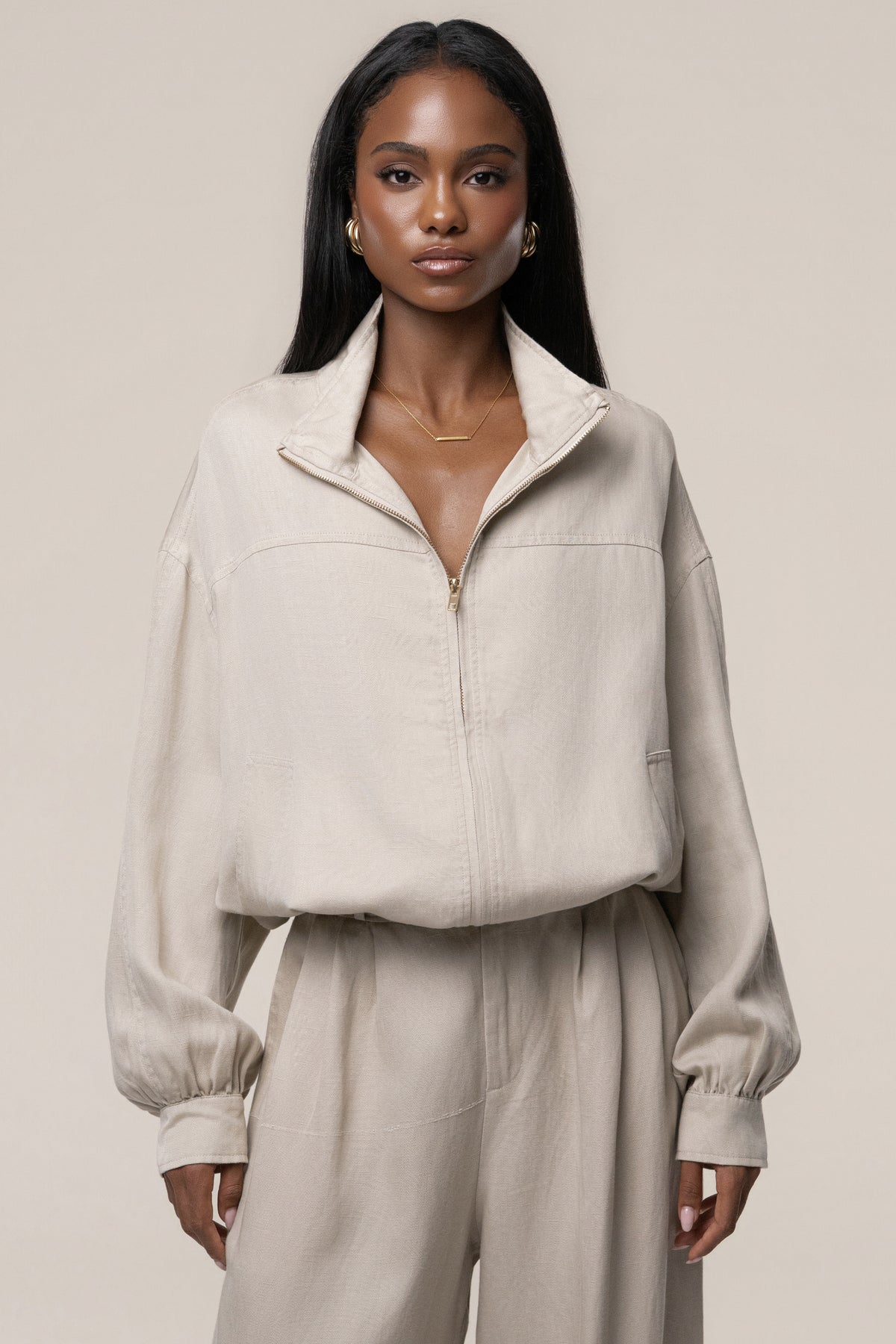 Stone Weekend Funnel Neck Jacket - JLUXLABEL