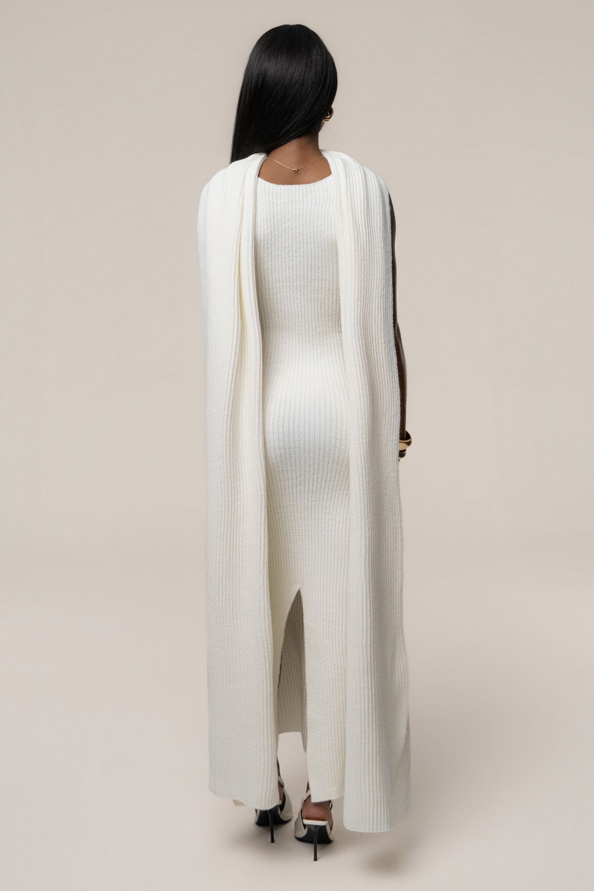 Cream Lodge Ribbed Scarf