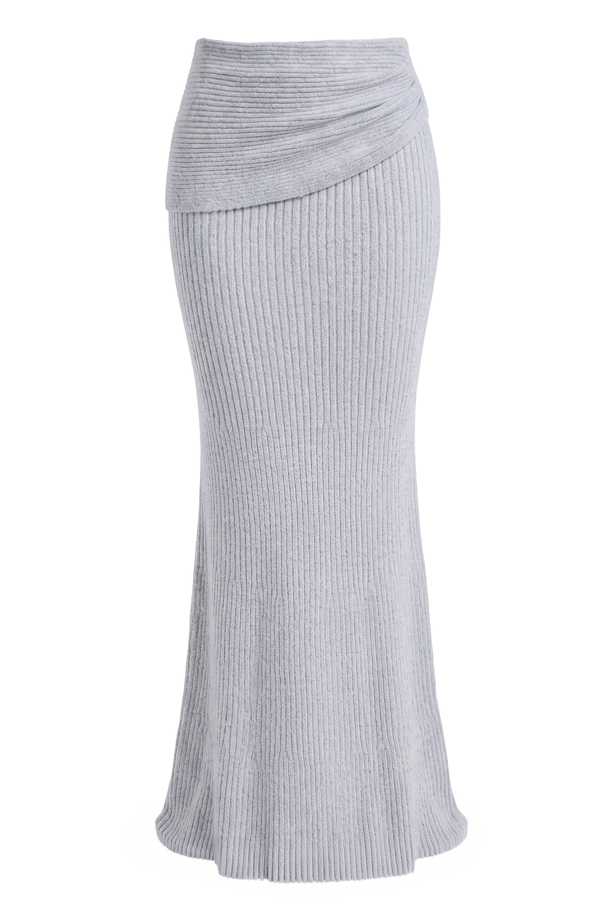 Heather Grey Retreat Ribbed Maxi Skirt