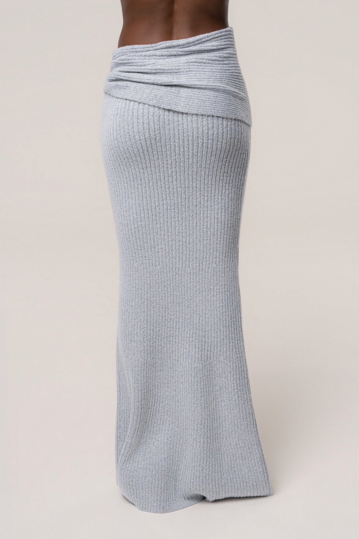 Heather Grey Retreat Ribbed Maxi Skirt - JLUXLABEL