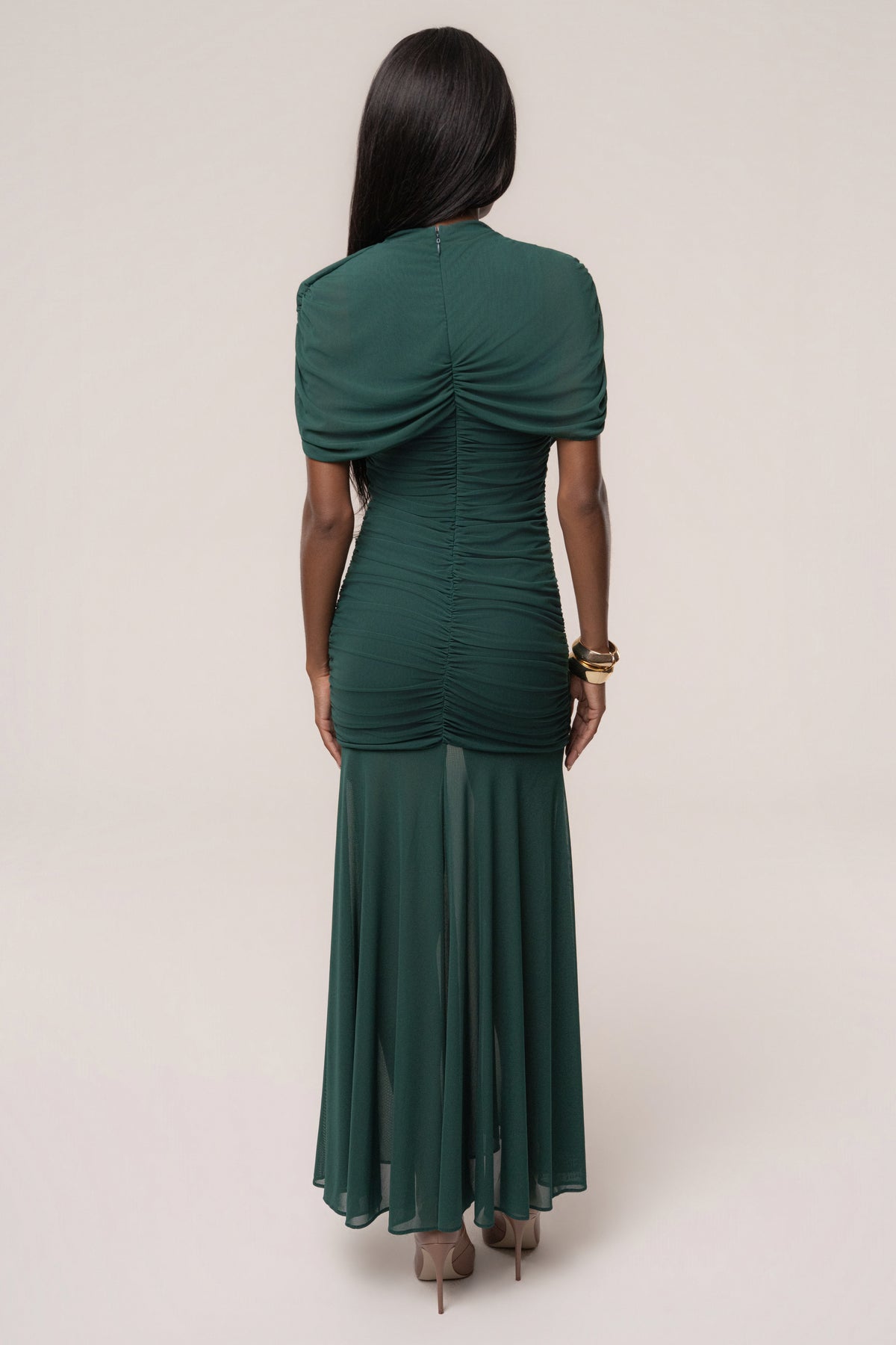 Green Full Attention Maxi Dress