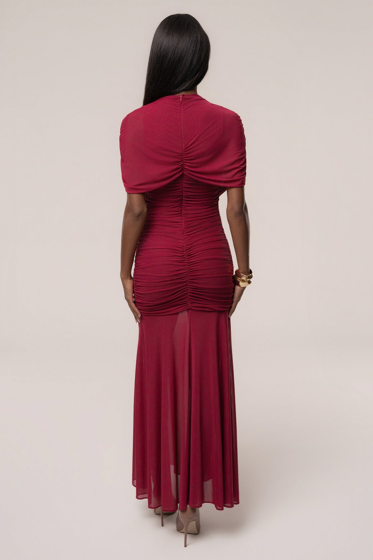 Berry Full Attention Maxi Dress