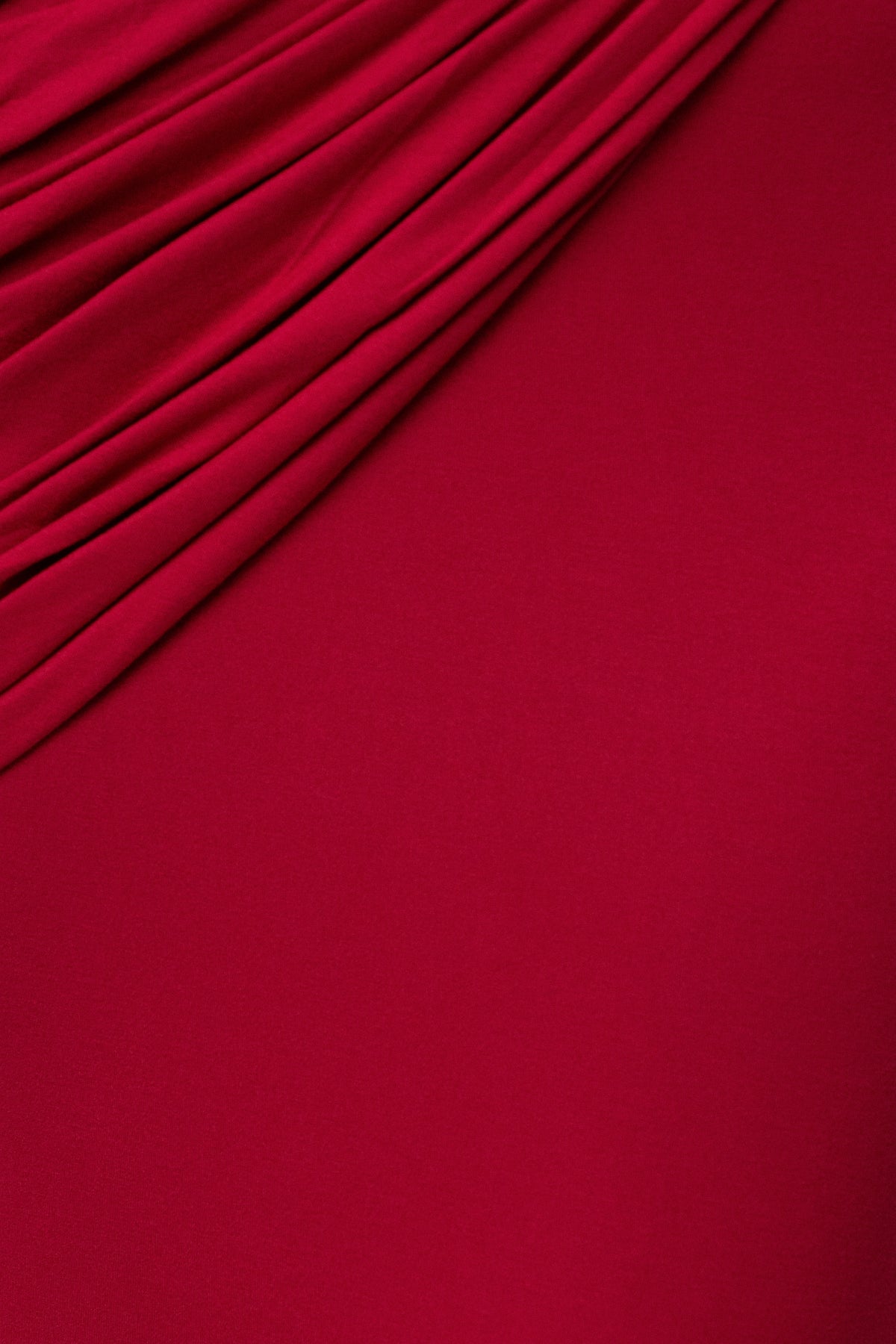 Red Draped Elegance Cape Dress