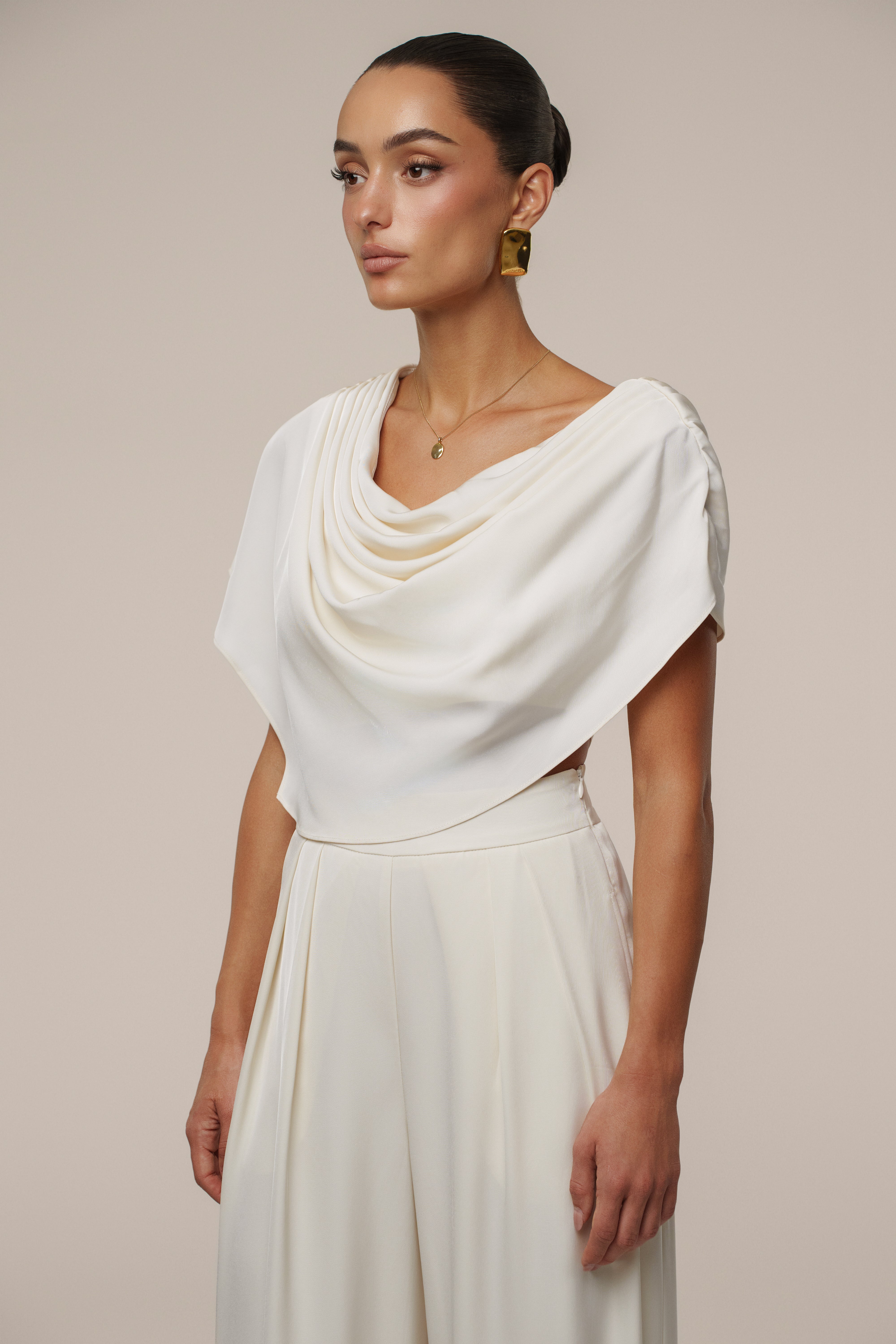 Buttercream Gleam and Glow Satin Top - JLUXLABEL