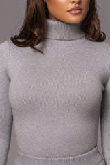 Grey Take Notice Sweater Top - JLUXLABEL