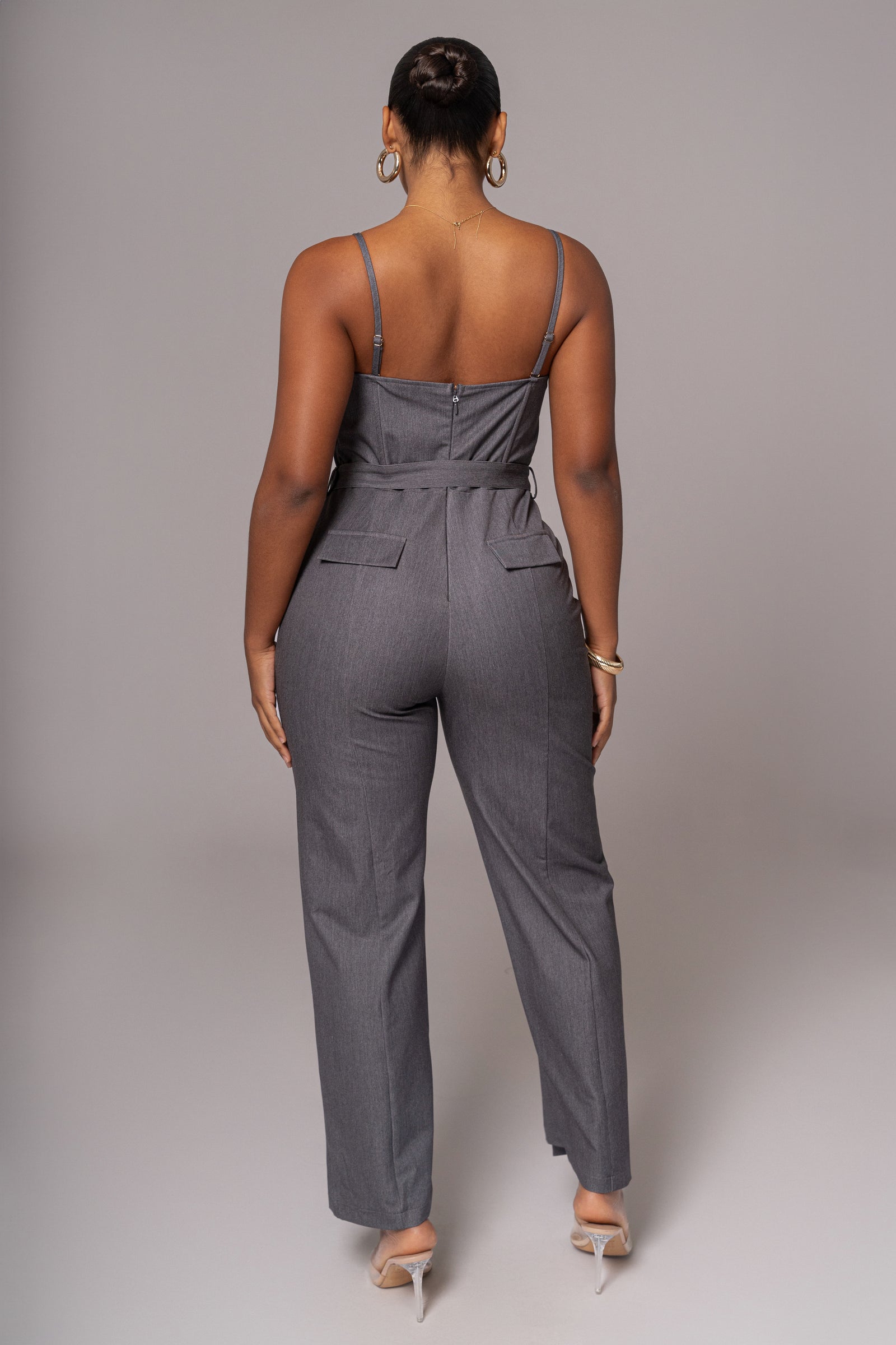 LEZE the Label Meri Gray Jumpsuit Size S NWT hotsell $144