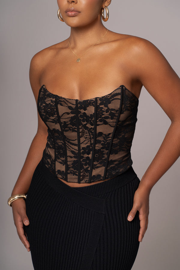 Black Rosemere Lace Top