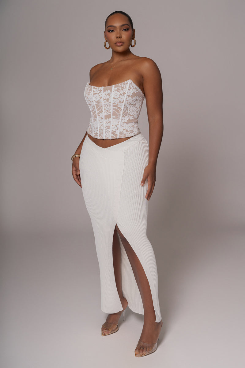 Robe en dentelle blanche Rosemere