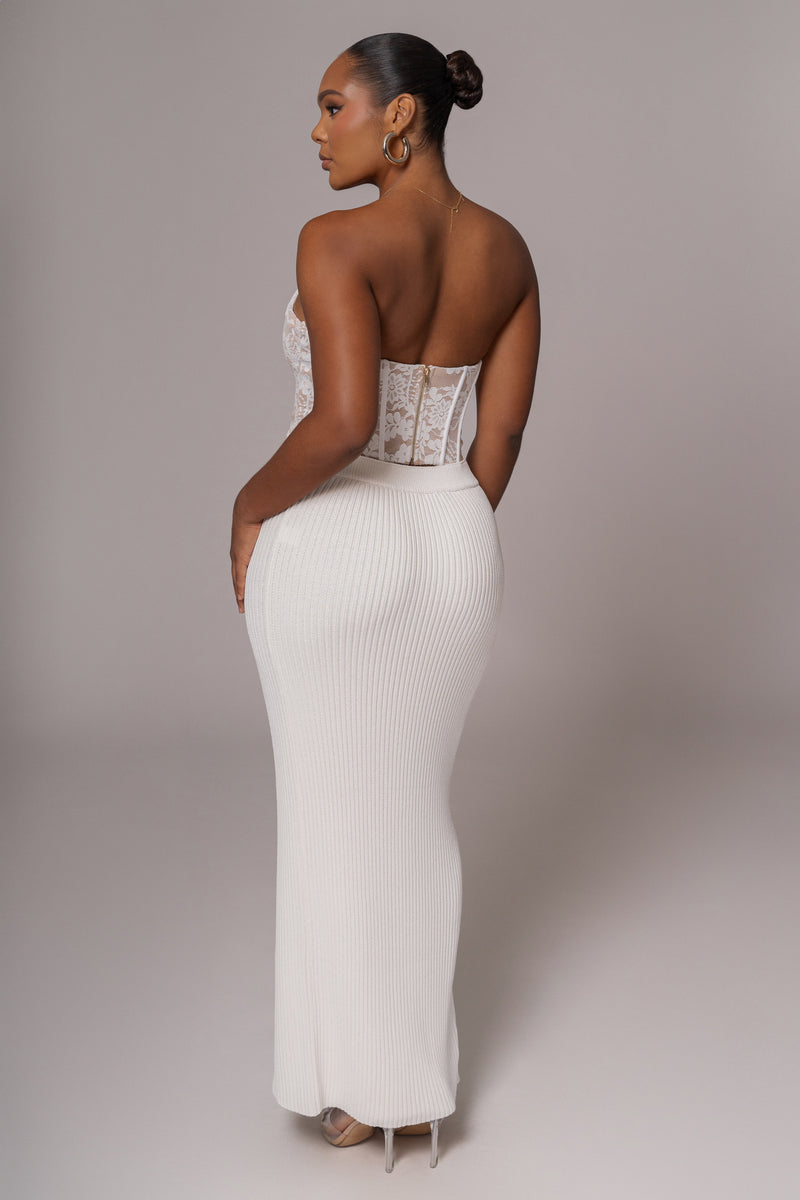 Robe en dentelle blanche Rosemere