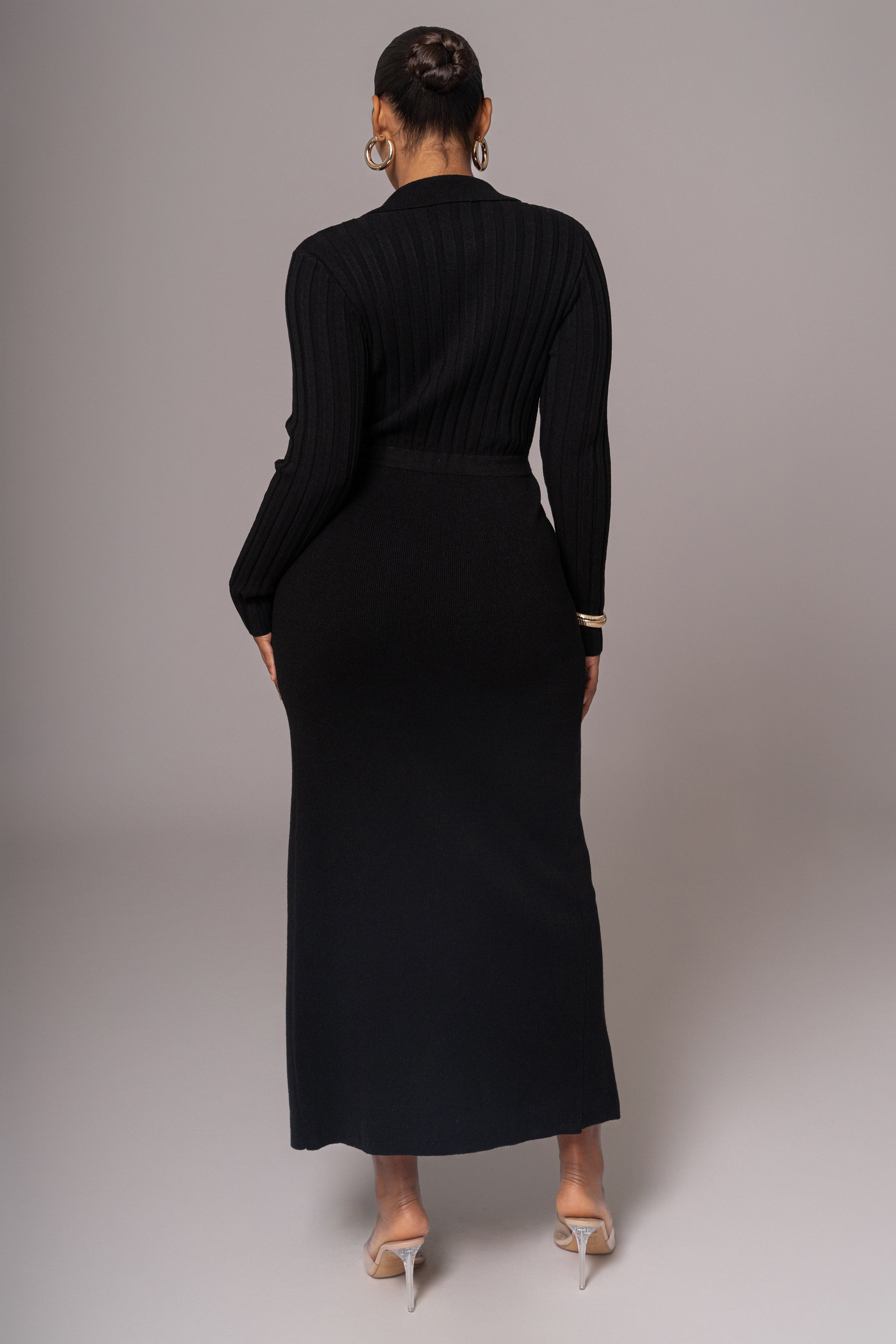 Black Emma Knit Maxi Dress