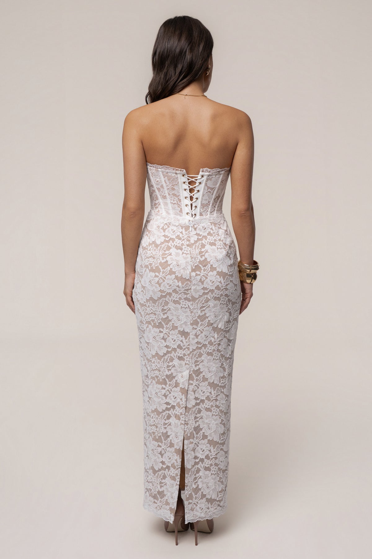 White Timeless Love Lace Maxi Skirt - JLUXLABEL