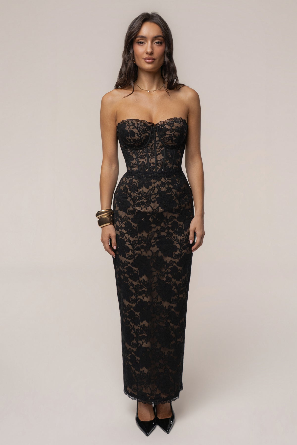 Black Timeless Love Lace Maxi Skirt - JLUXLABEL