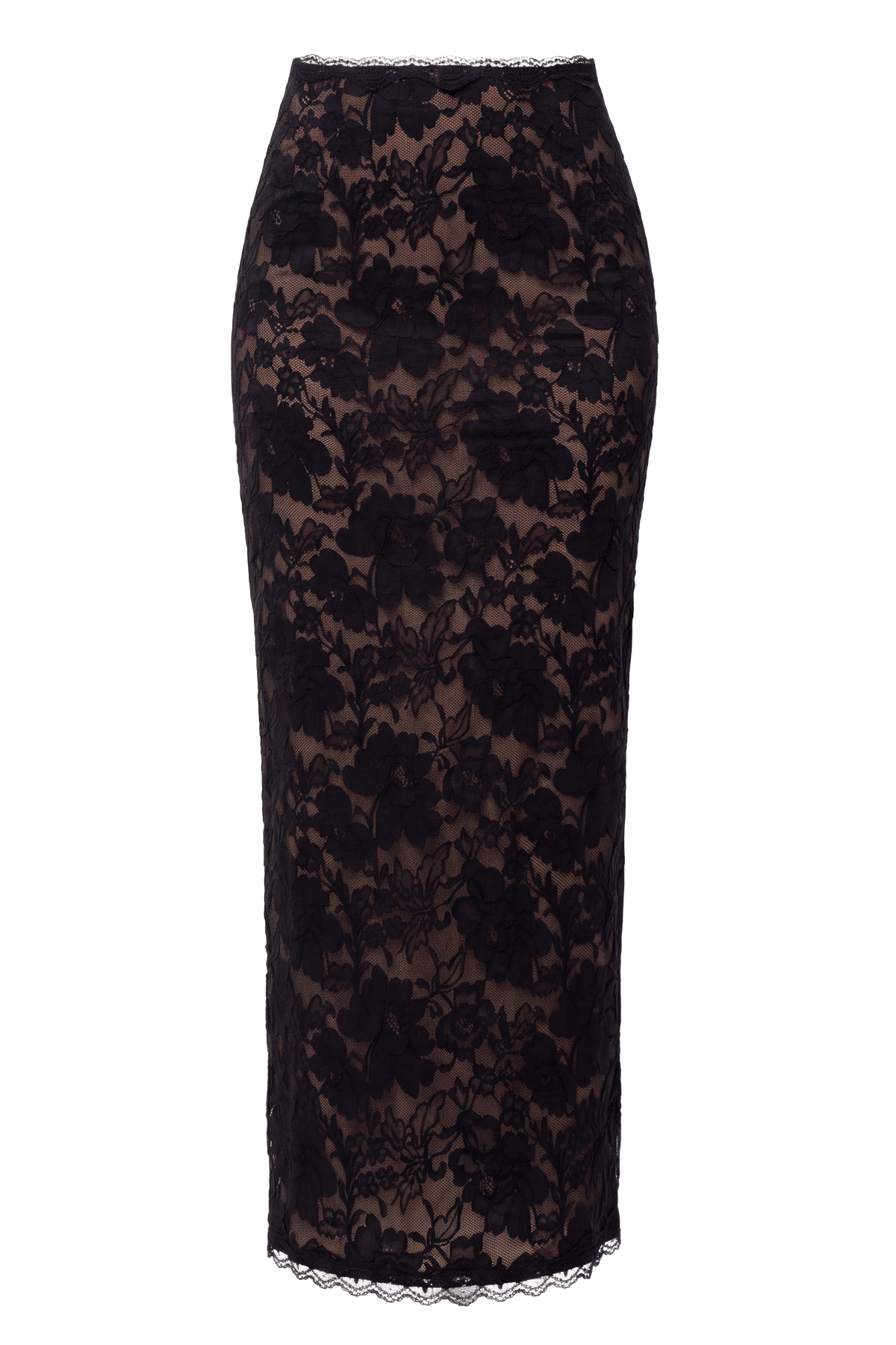 Black Timeless Love Lace Maxi Skirt
