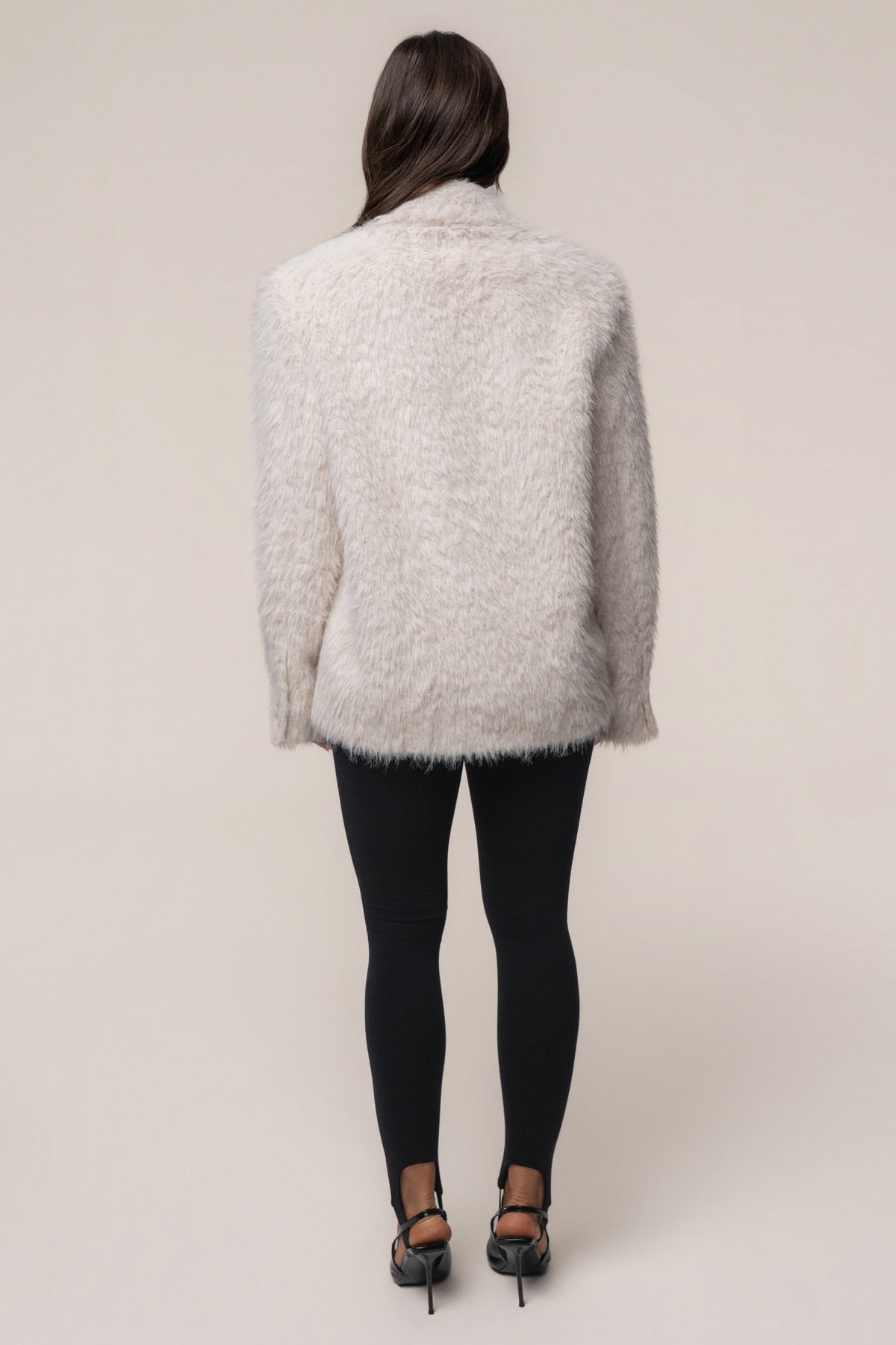 Ivory Cloud Nine Fuzzy Blazer