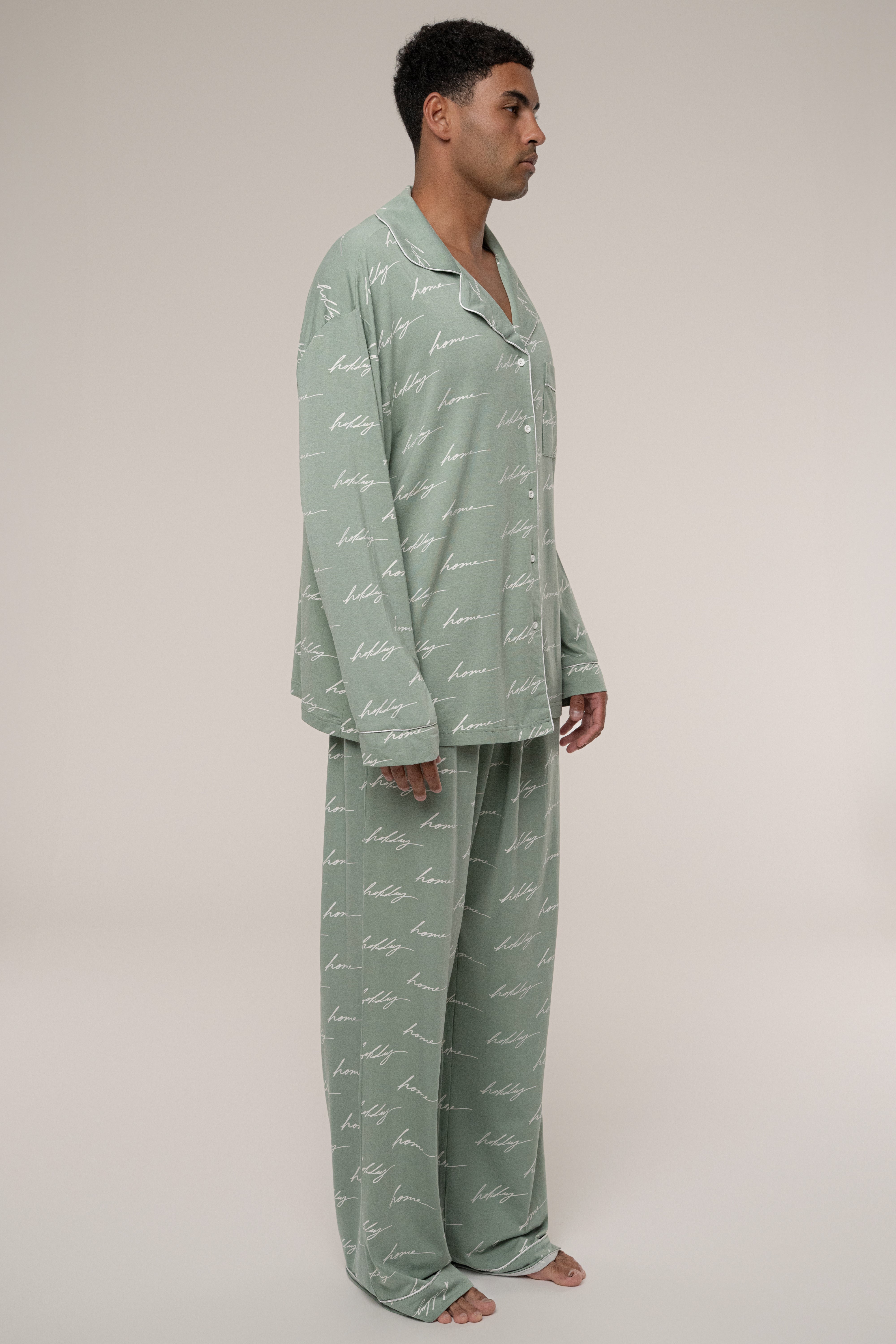 Sage Home For The Holidays Adult Pajama Set - JLUXLABEL