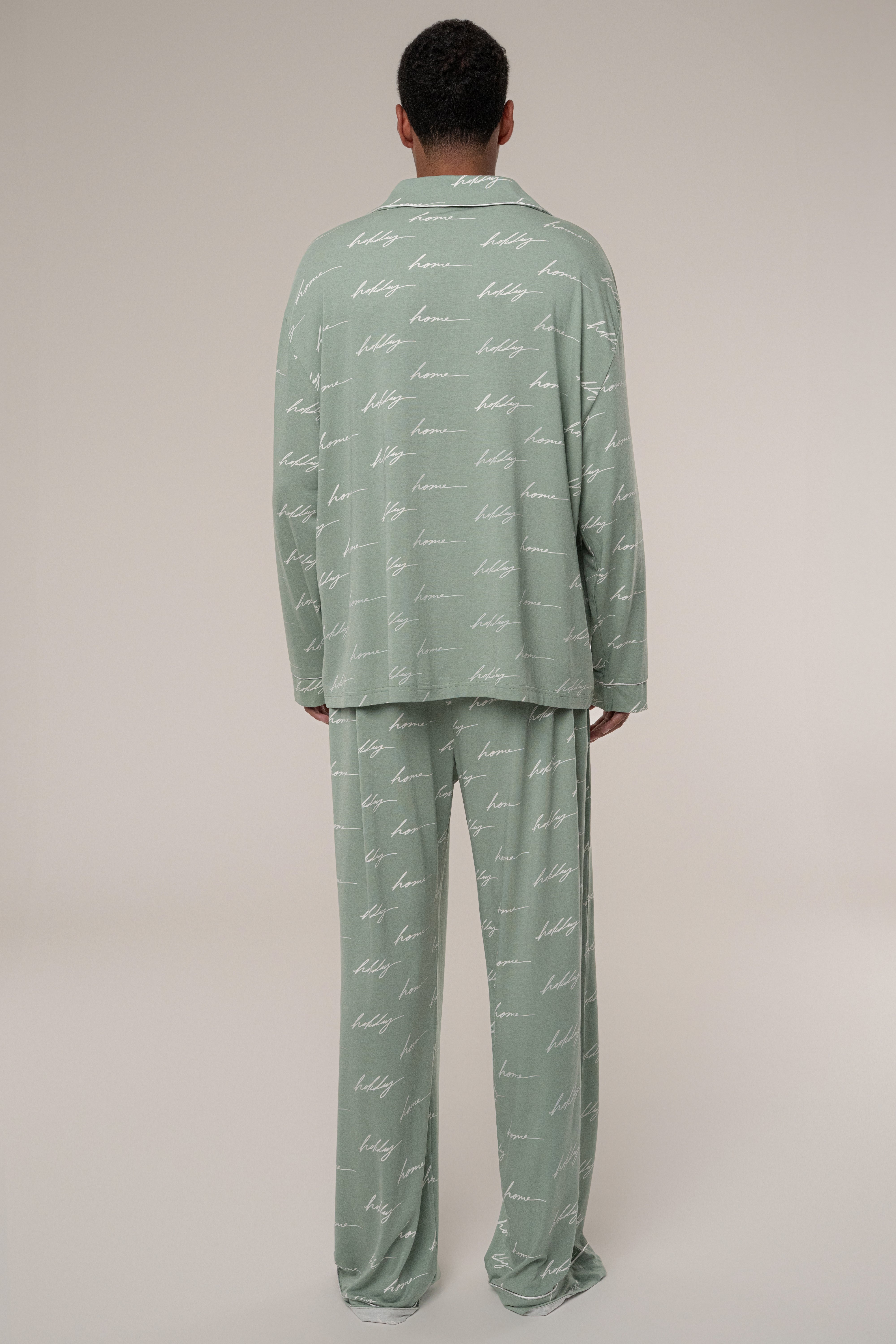 Sage Home For The Holidays Adult Pajama Set - JLUXLABEL