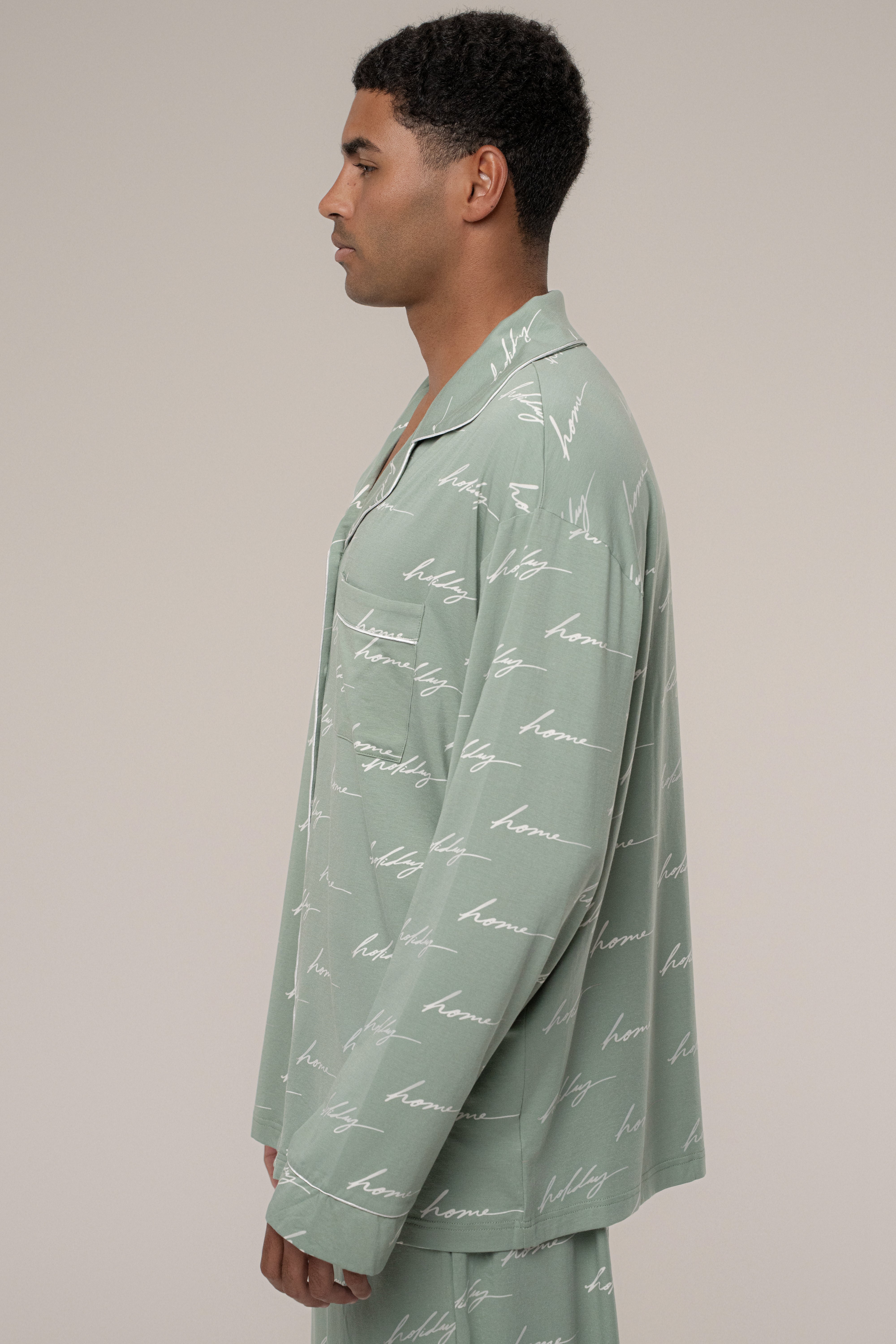 Sage Home For The Holidays Adult Pajama Set - JLUXLABEL