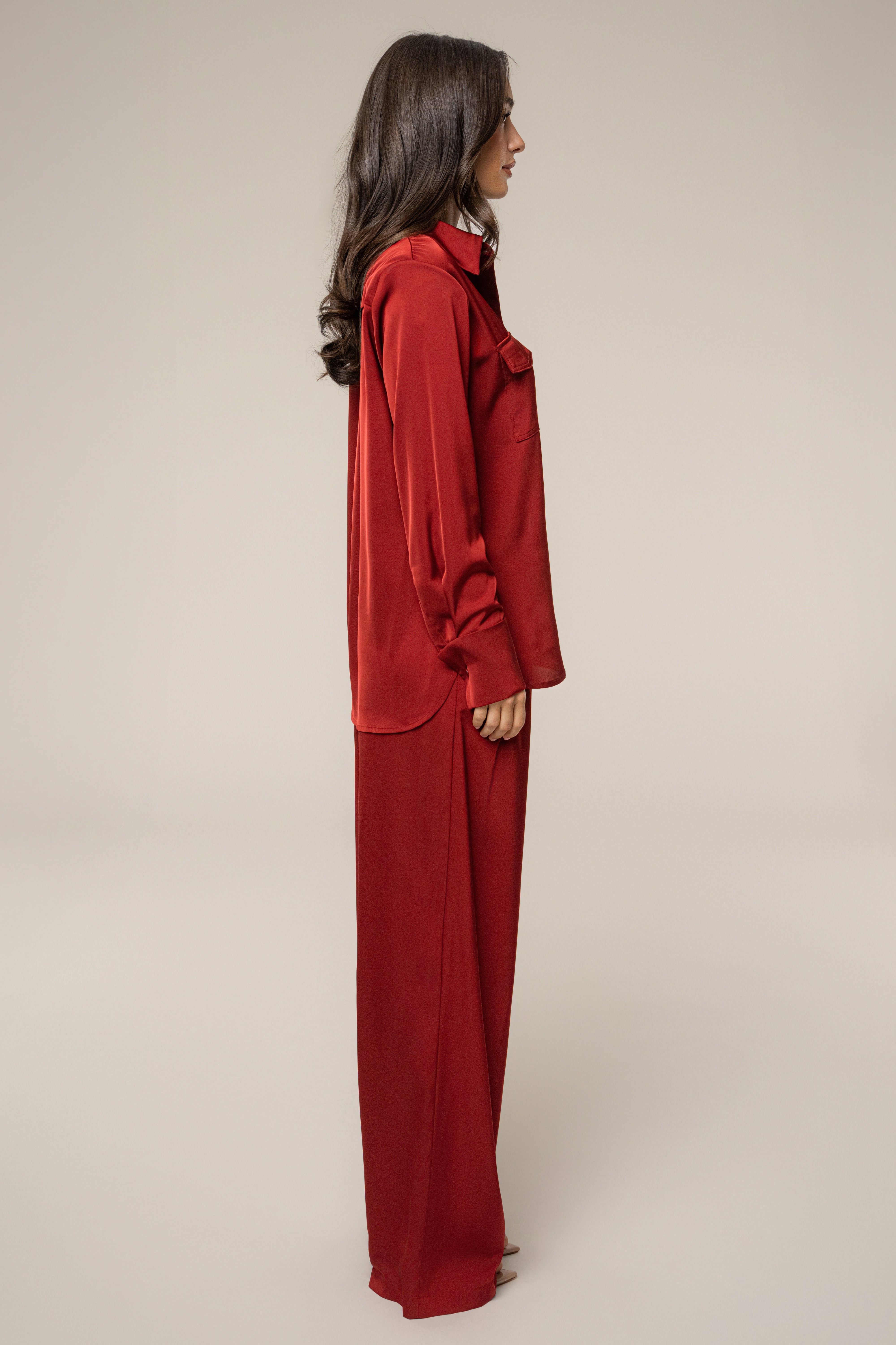 Burgundy Candice Trousers - JLUXLABEL